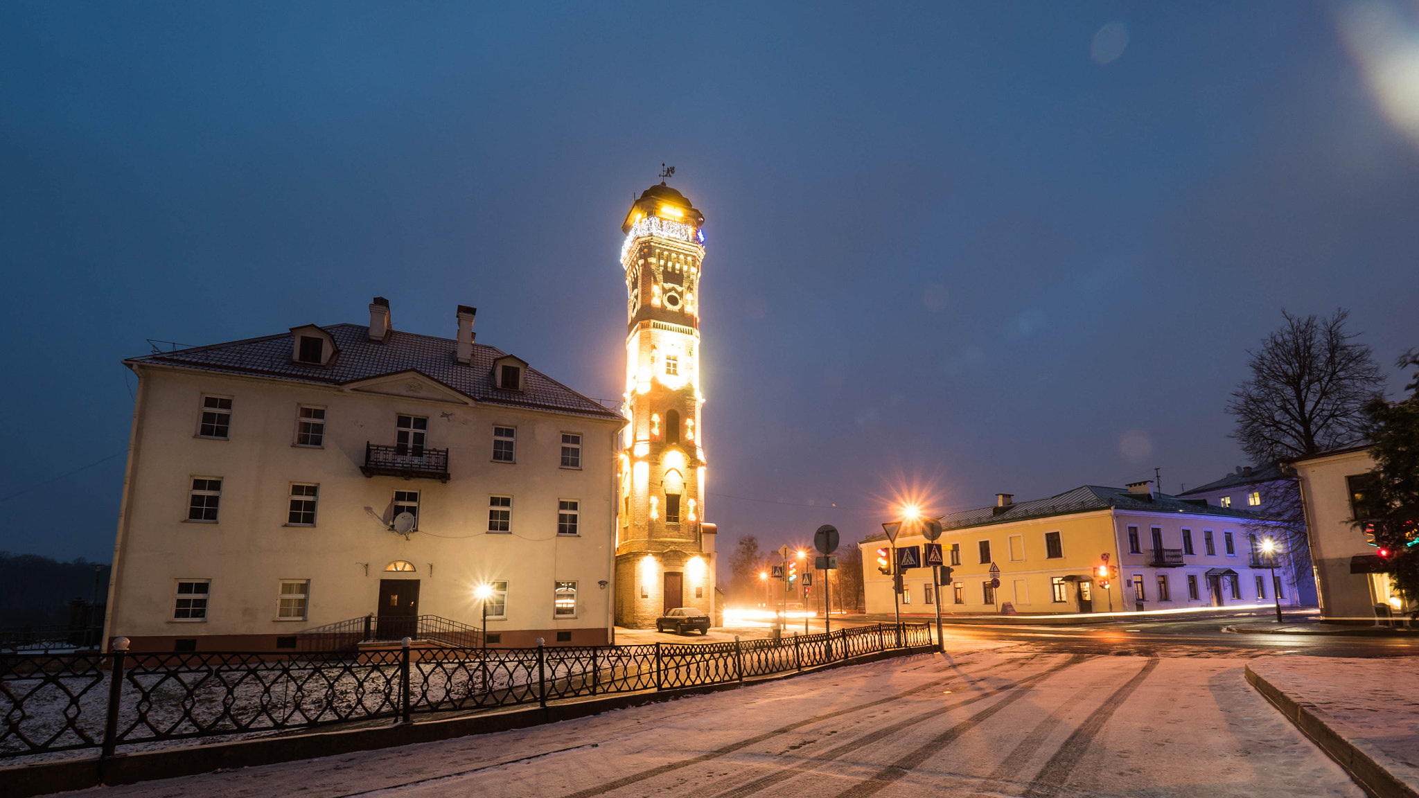 Panasonic Lumix DMC-GH4 + Olympus M.Zuiko Digital ED 7-14mm F2.8 PRO sample photo. Fire tower of grodno photography