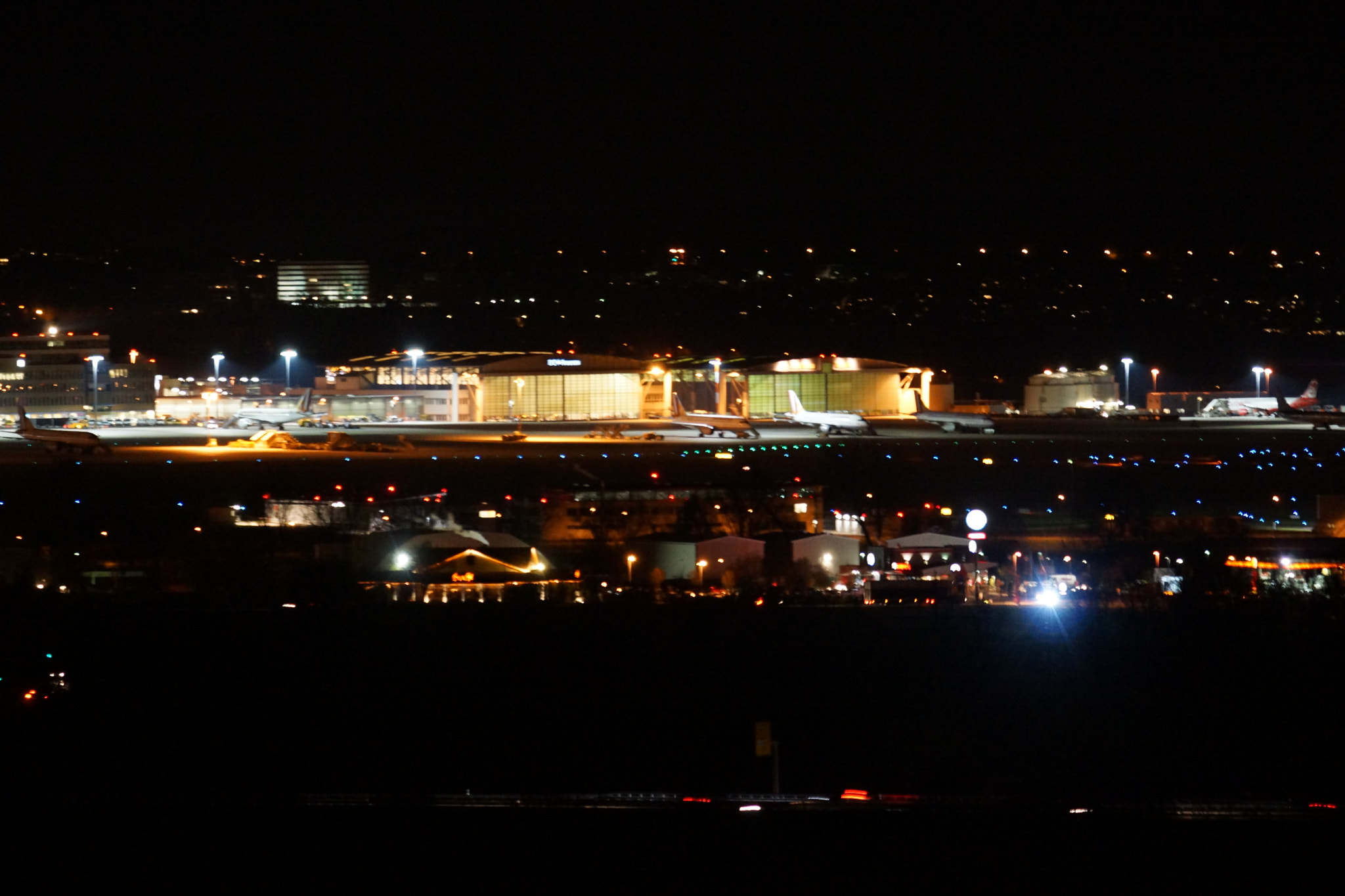 Sony SLT-A77 sample photo. Airport by night photography