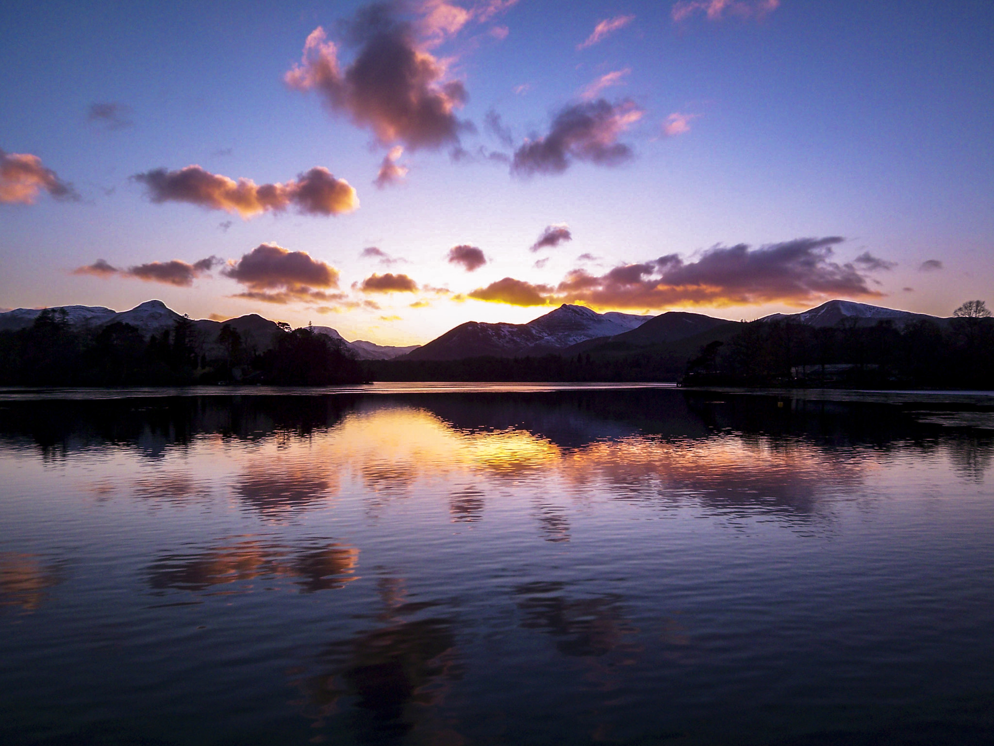 Kodak V705 DUAL LENS DIGITAL CAMERA sample photo. Sunset in the lakes photography