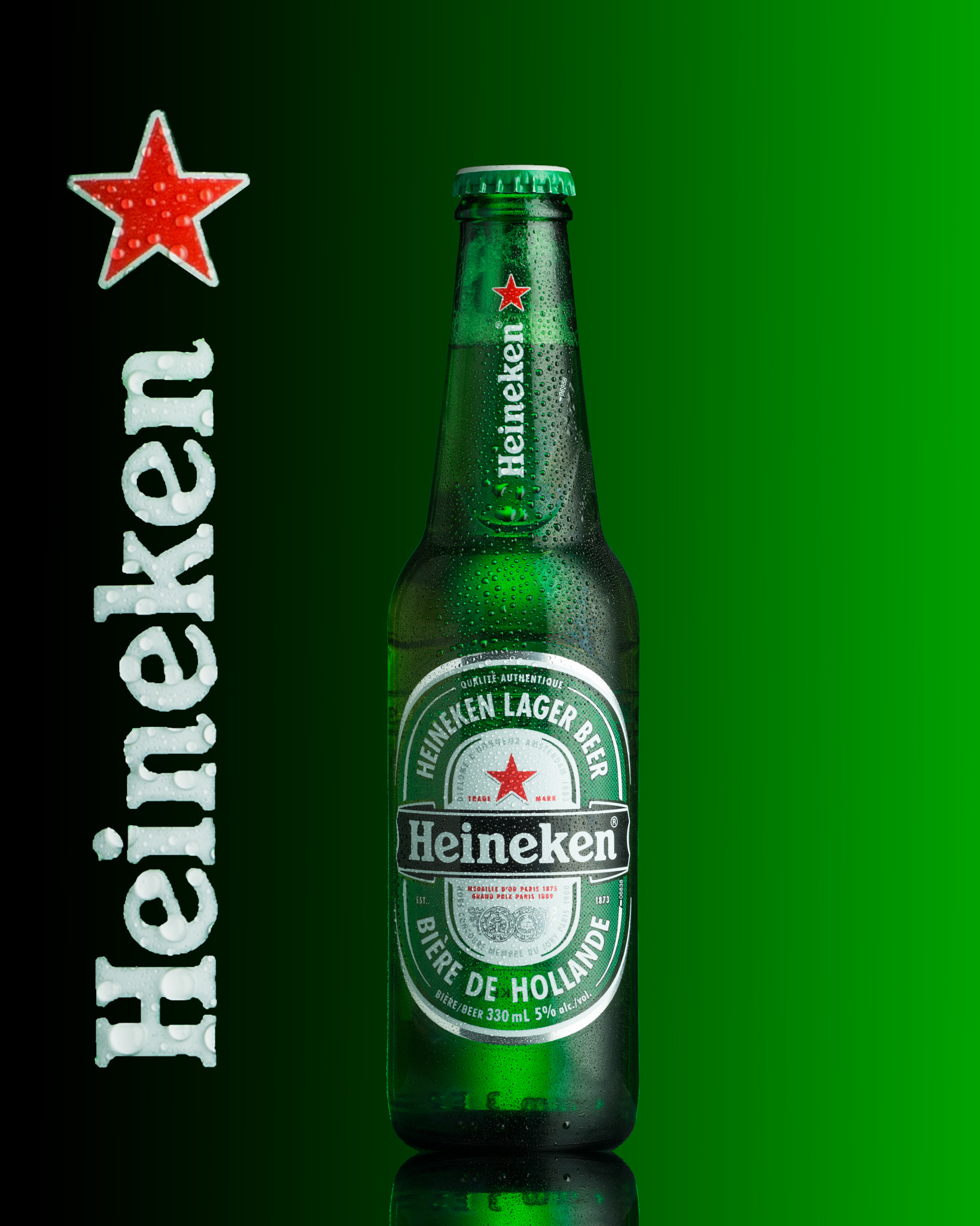 Phase One IQ160 sample photo. Heineken product shot photography