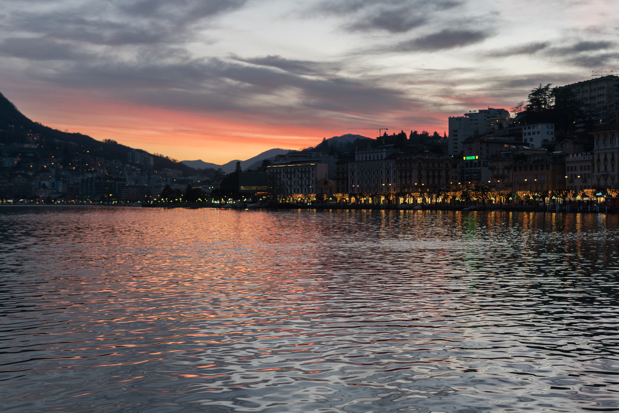 Sony a6300 sample photo. Lugano sunset photography