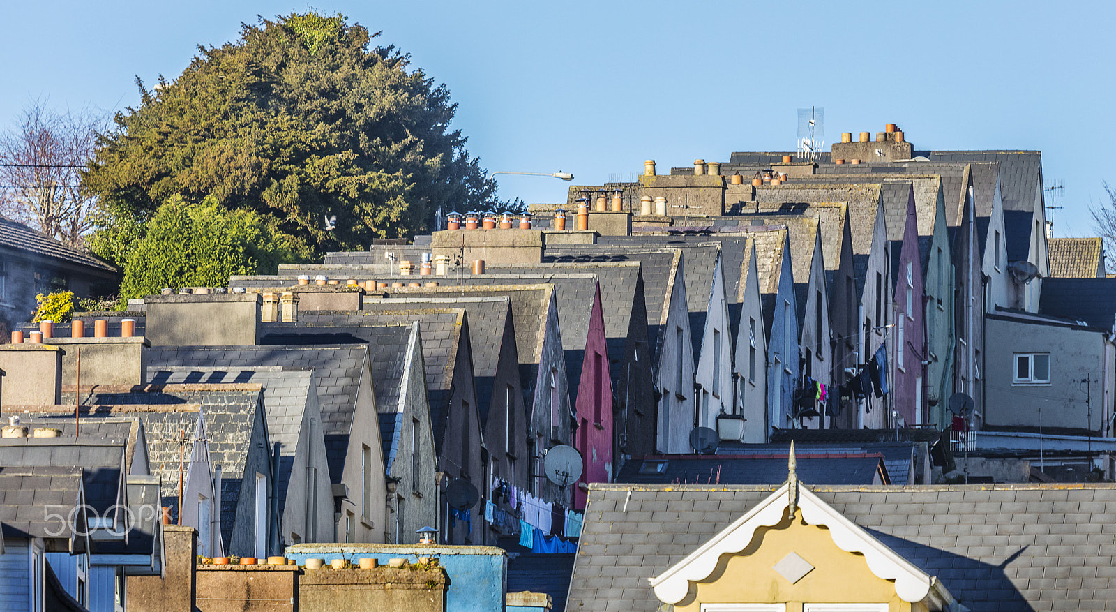 Canon EOS 5DS R + Canon EF 100-400mm F4.5-5.6L IS USM sample photo. Cobh rooftops photography