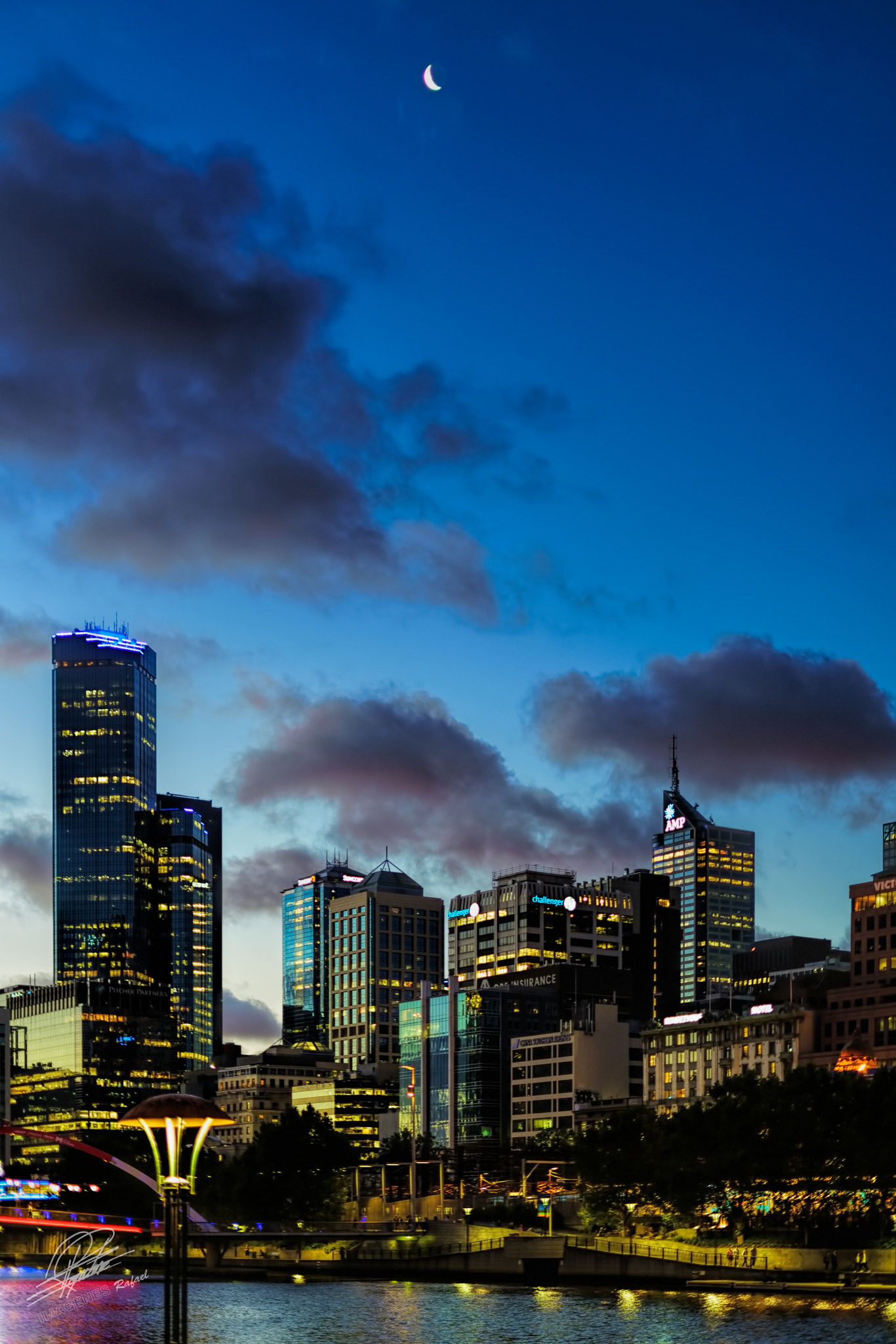Sony a7R II sample photo. Melbourne across the river at sunset photography