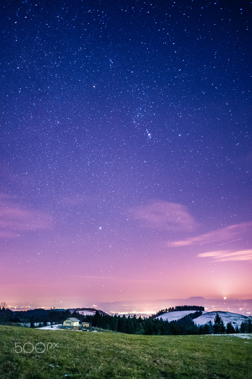 Nikon D700 + AF Nikkor 24mm f/2.8 sample photo. Night in mariborsko pohorje photography