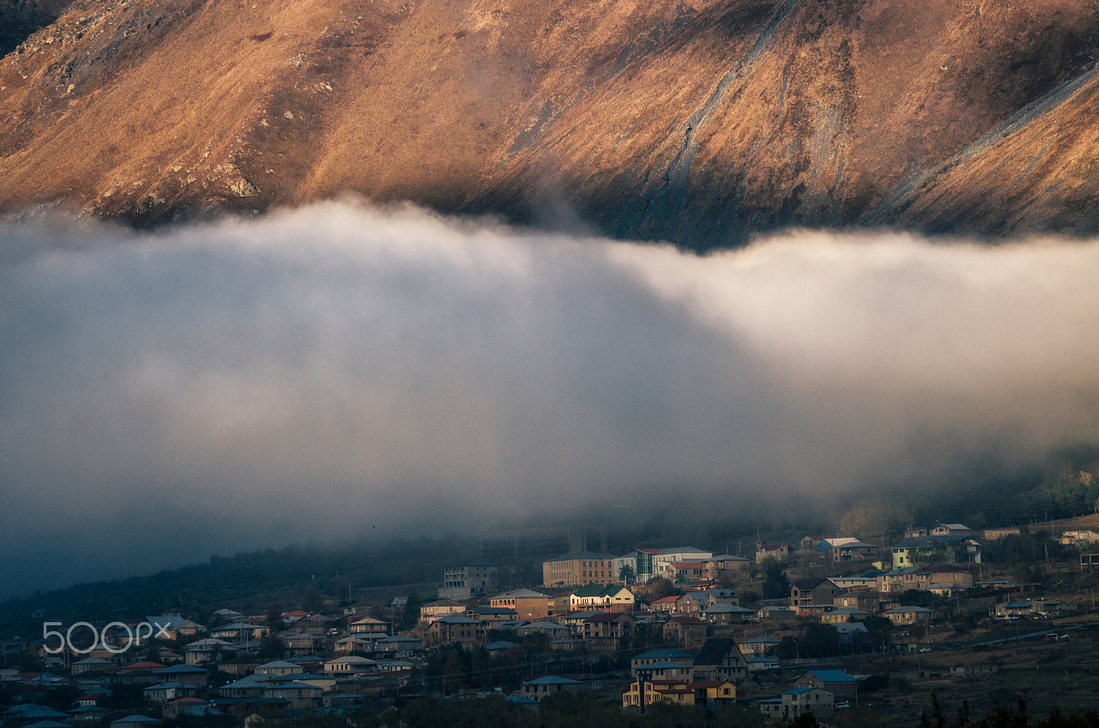 Nikon D7000 + Sigma 70-200mm F2.8 EX DG OS HSM sample photo. Thick cloud over the village photography