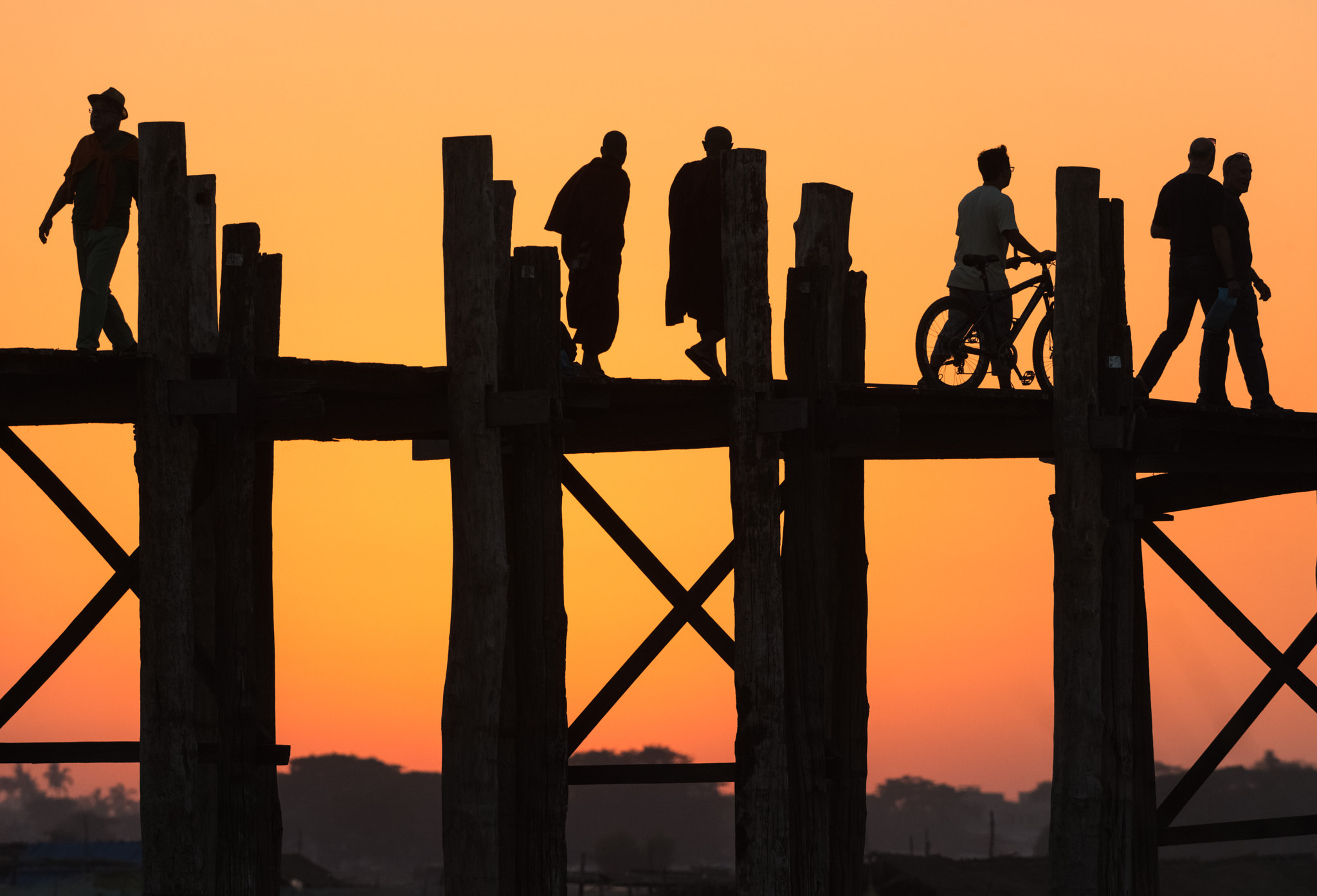 Nikon D800E sample photo. Sunset on u-bein bridge photography