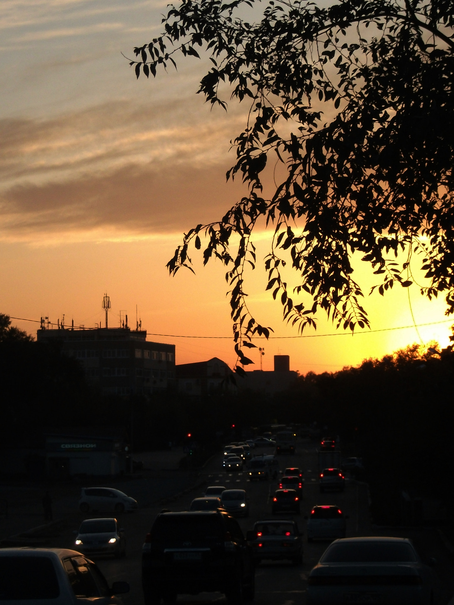 Fujifilm FinePix AV100 sample photo. Sunset in city photography