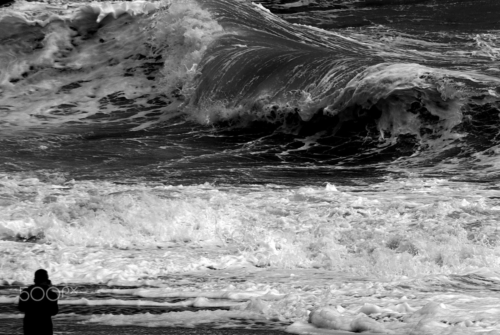 Pentax K10D sample photo. Little guy, big waves photography