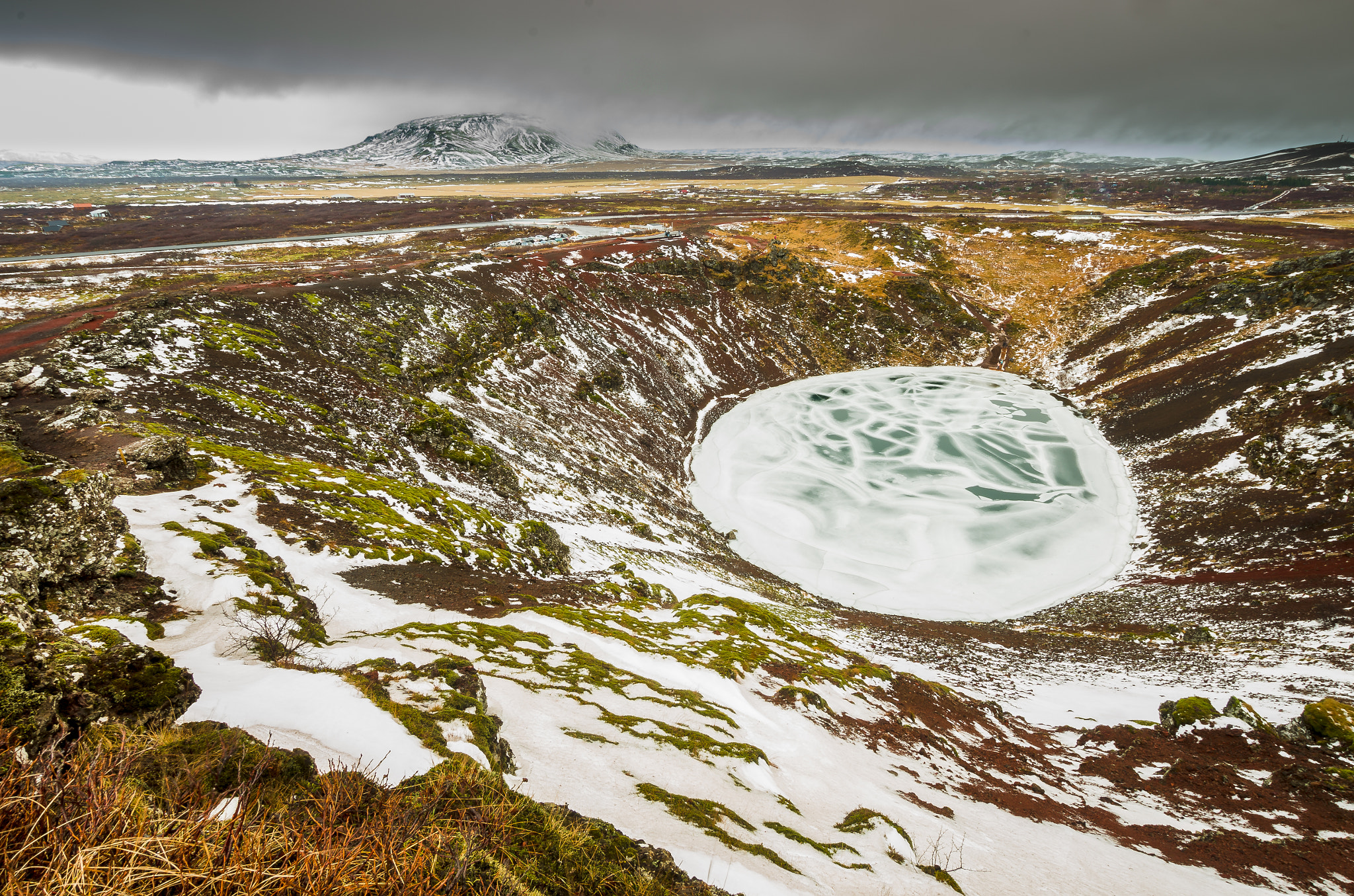 Pentax K-5 sample photo. Kerið crater, iceland photography