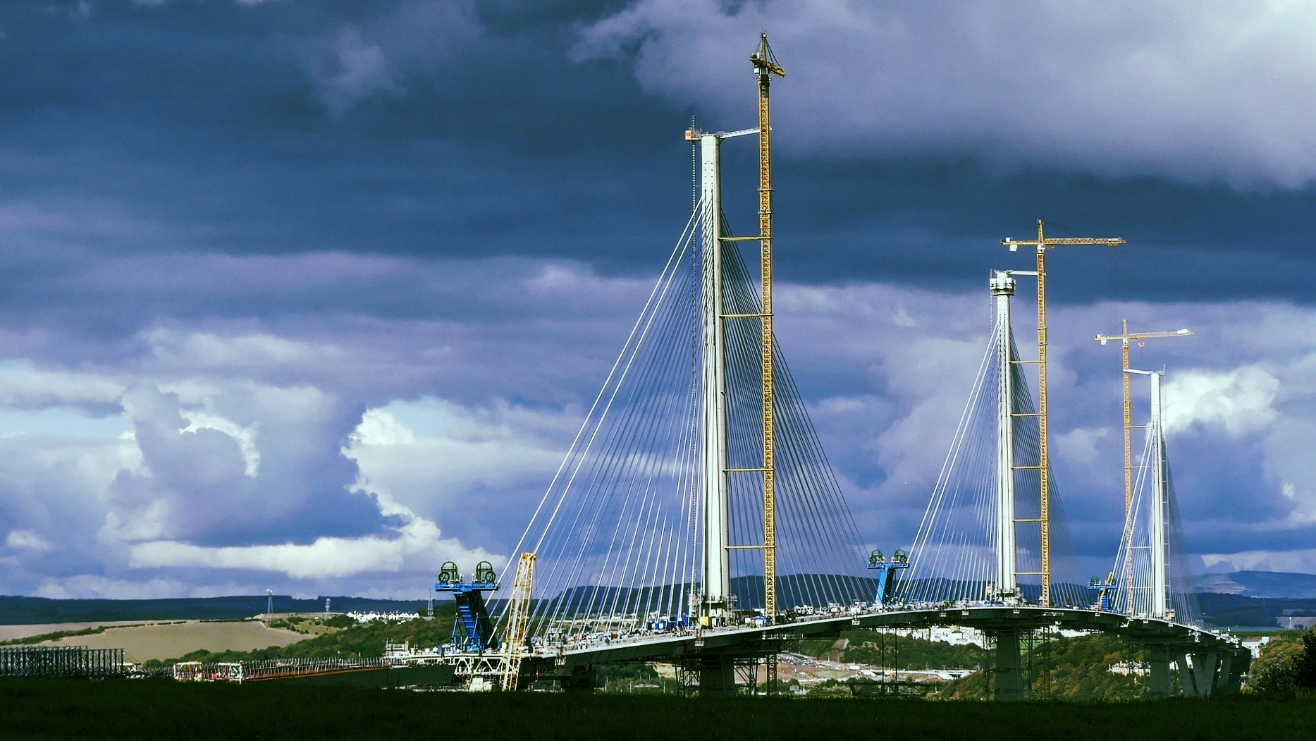 Panasonic DMC-FZ330 sample photo. Building the new forth bridge - the "queensferry c photography