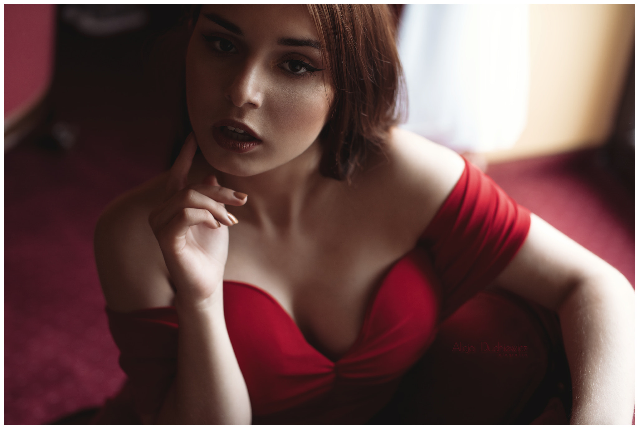 Nikon D750 + Sigma 50mm F1.4 EX DG HSM sample photo. Lady in red dress o2 photography