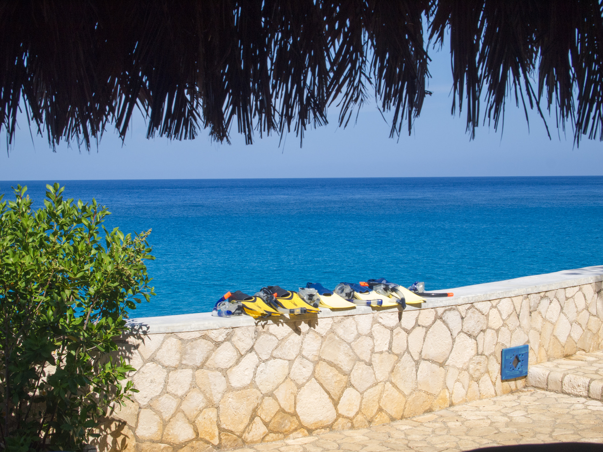 Olympus PEN E-PL1 sample photo. Snorkeling gear at the morning lounge photography