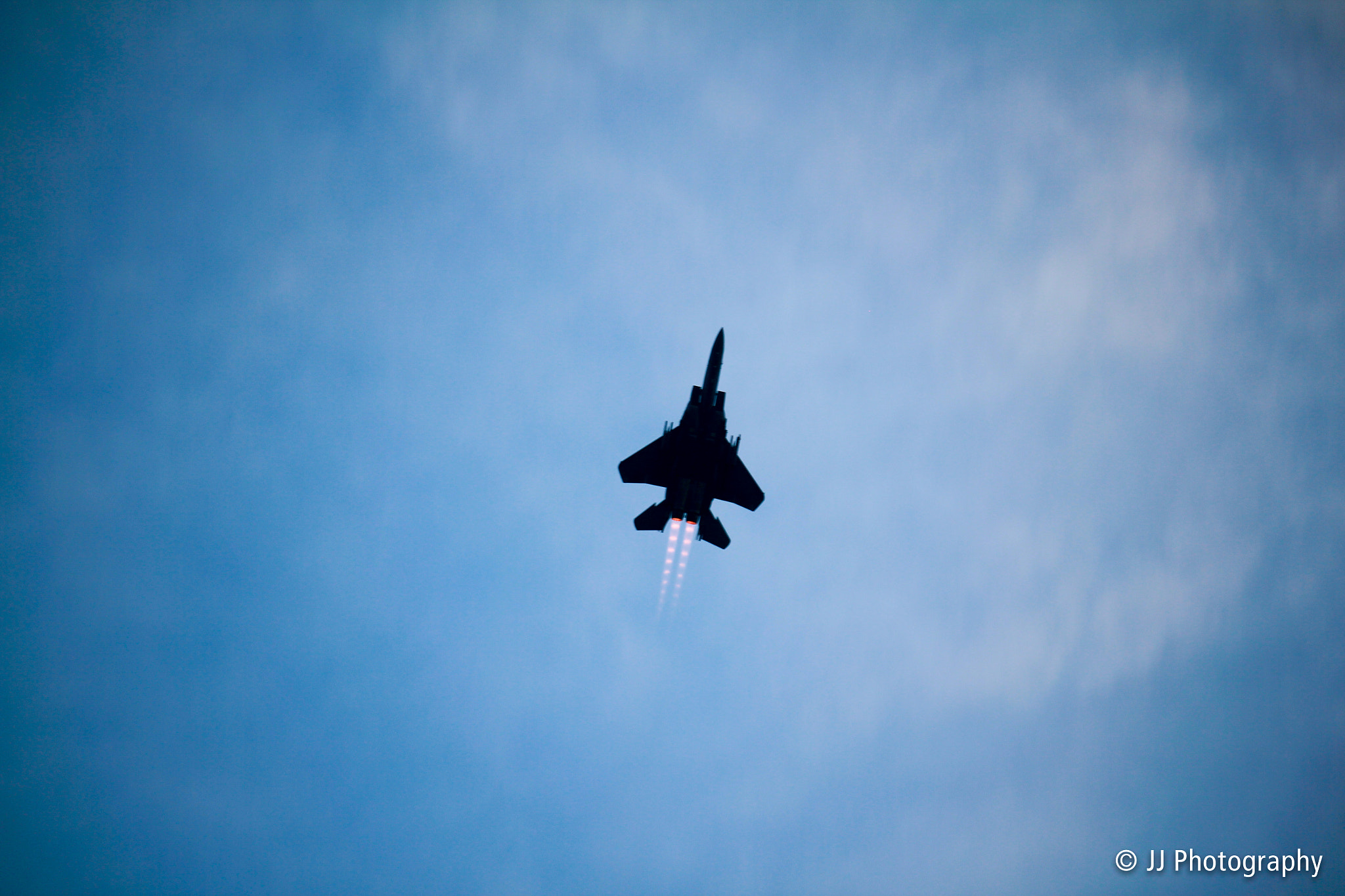 Canon EF-S 55-250mm F4-5.6 IS STM sample photo. Fighter plane with afterburner photography