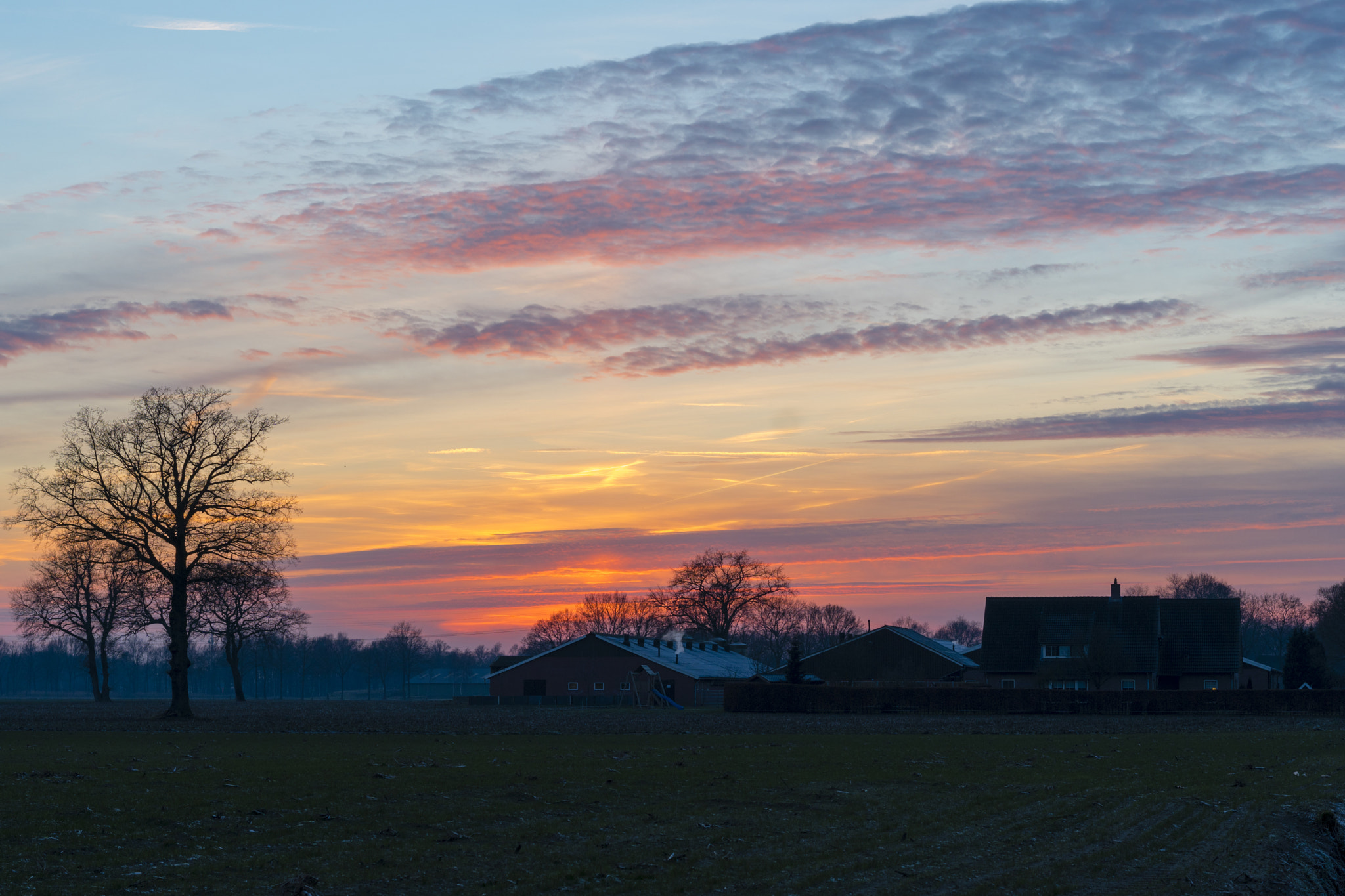 Sony a6300 + Sony Sonnar T* FE 55mm F1.8 ZA sample photo. Sunset 1 of 2, russendijk, holten, the netherlands photography