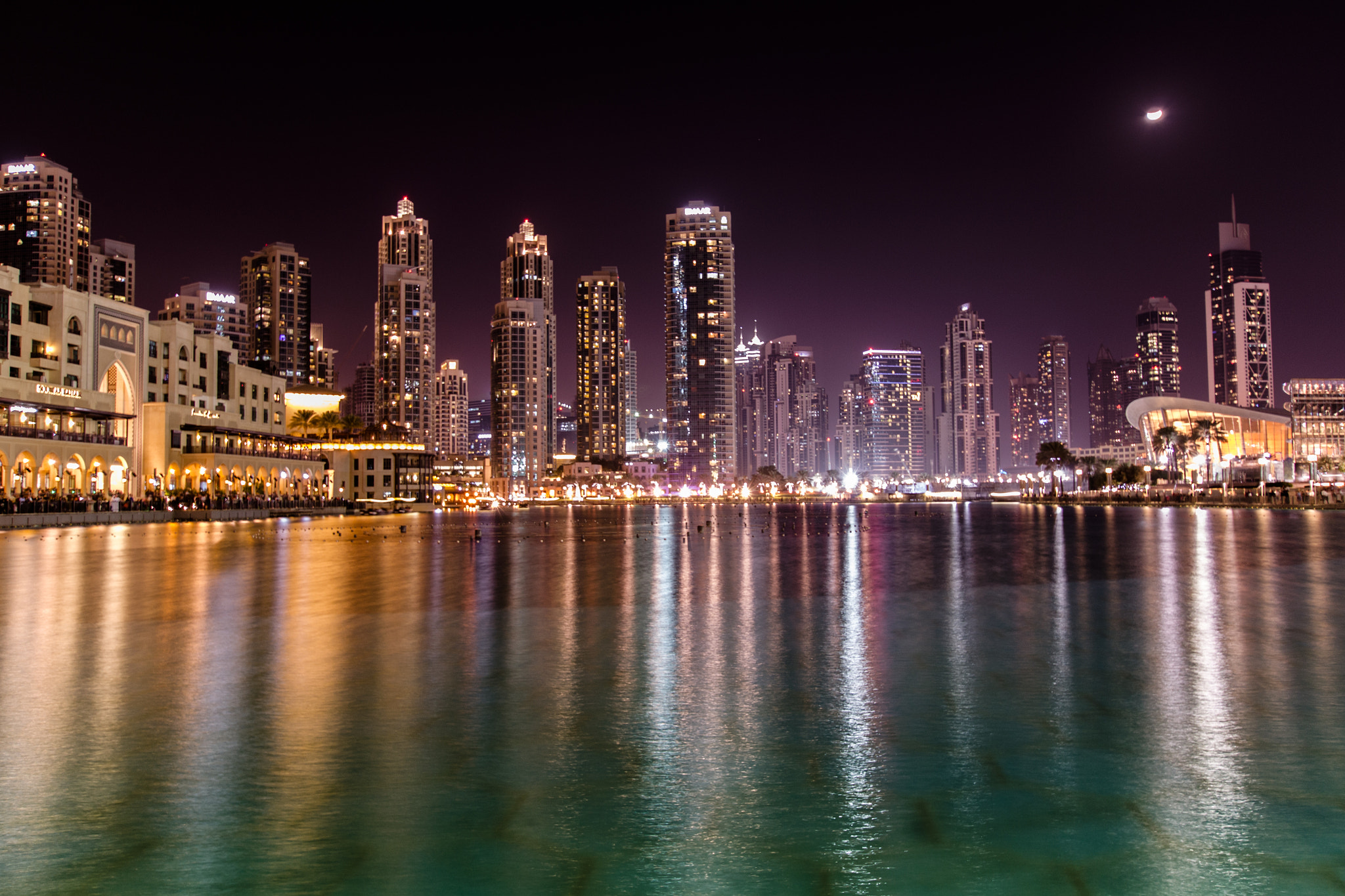 Nikon D3100 + Sigma 10-20mm F3.5 EX DC HSM sample photo. Dubai at night photography