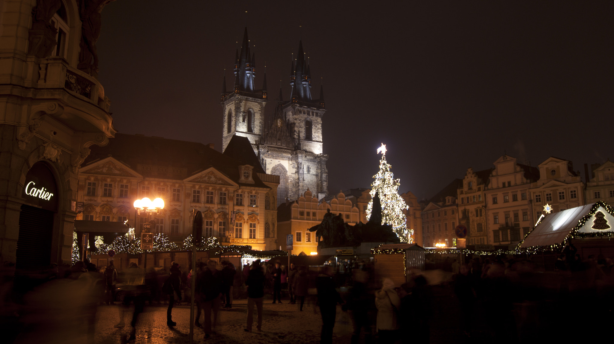 Sony Alpha DSLR-A380 sample photo. Prague by night photography