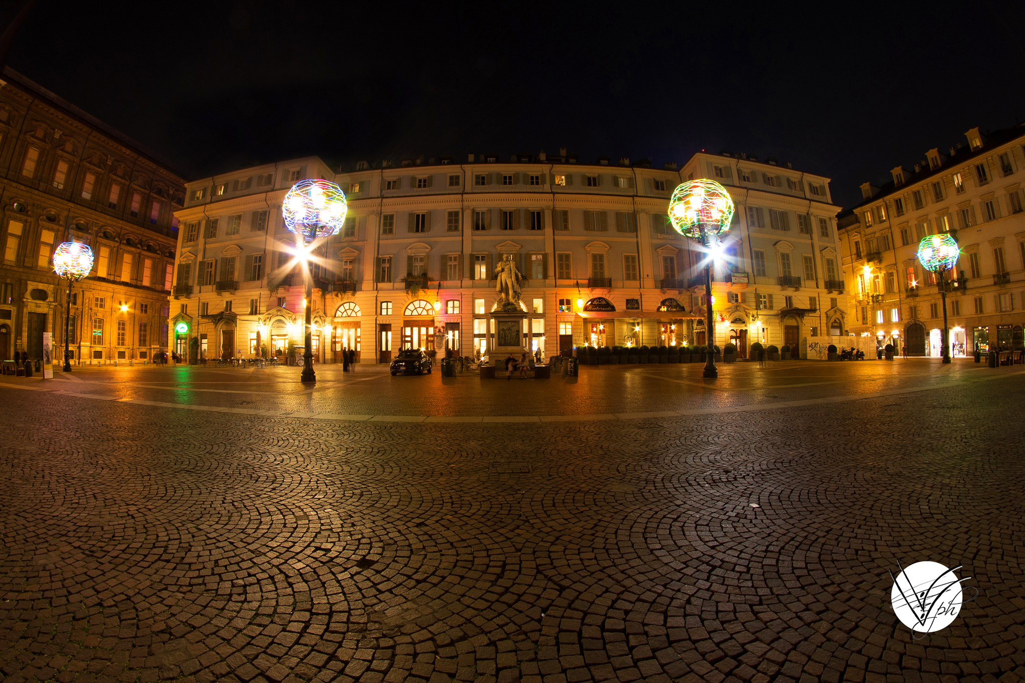 Nikon D610 + Samyang 8mm F3.5 Aspherical IF MC Fisheye sample photo. Piazza carignano photography