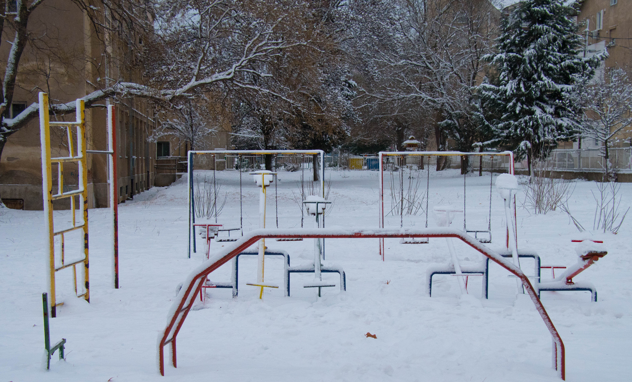 Nikon D500 sample photo. Frozen playground photography