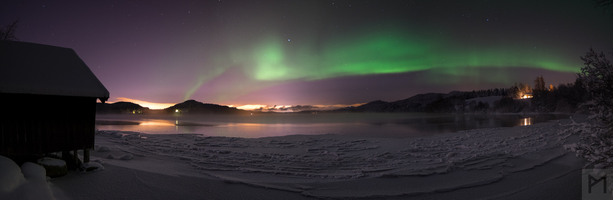 Samyang 14mm F2.8 ED AS IF UMC sample photo. Aurora panorama photography