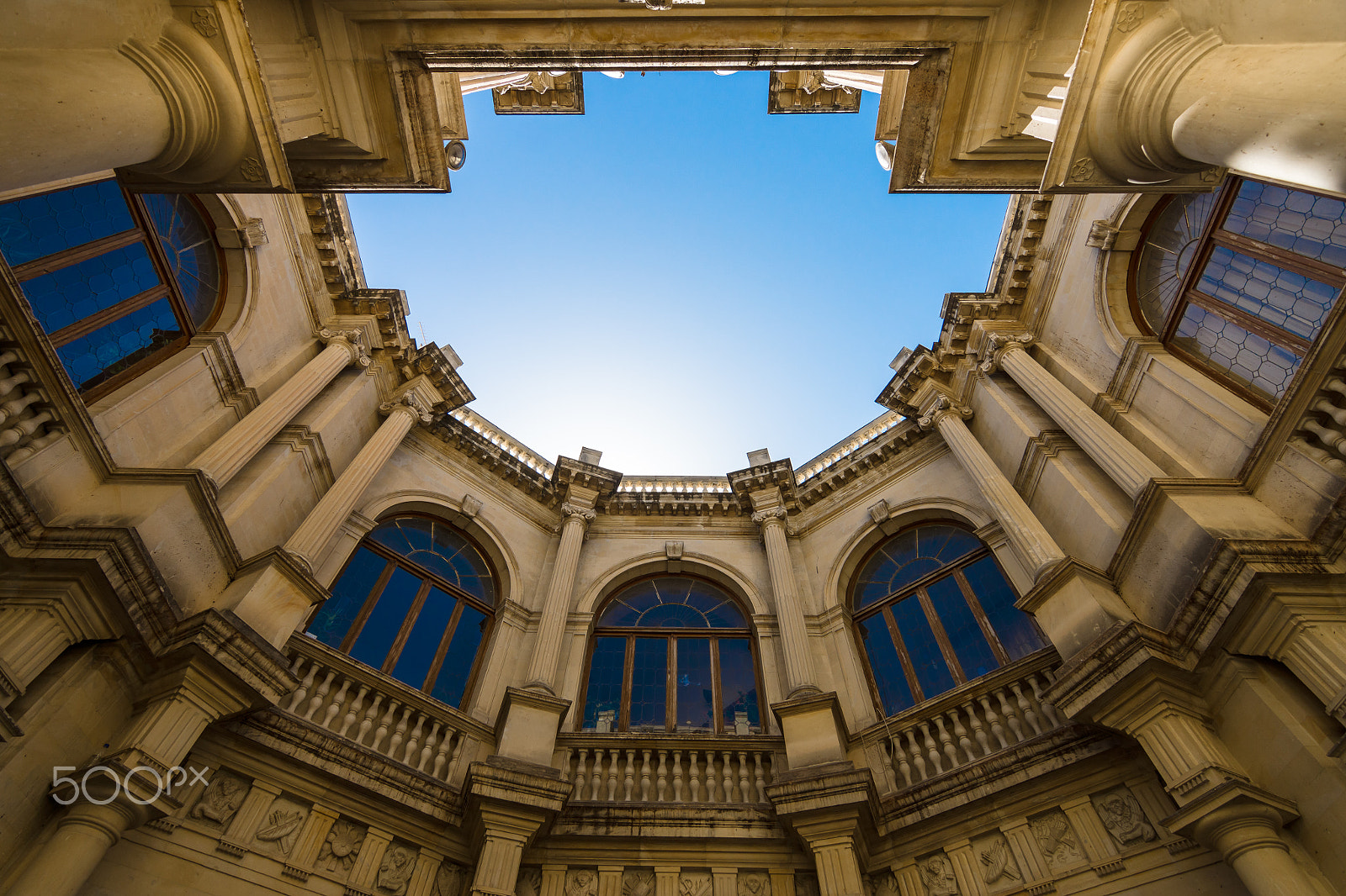 20mm F2.8 sample photo. Courtyard of the town hall. heraklion. crete. photography