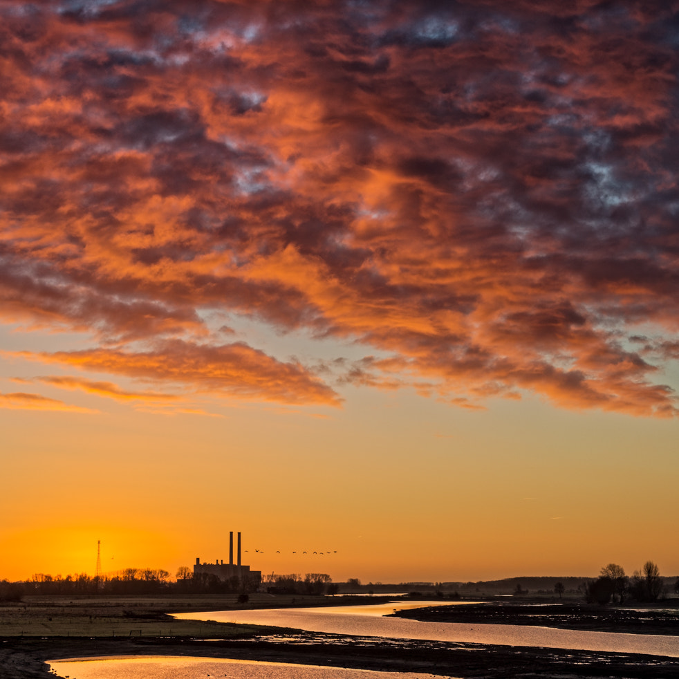 Nikon D800E sample photo. Sunrise over the river ijssel photography