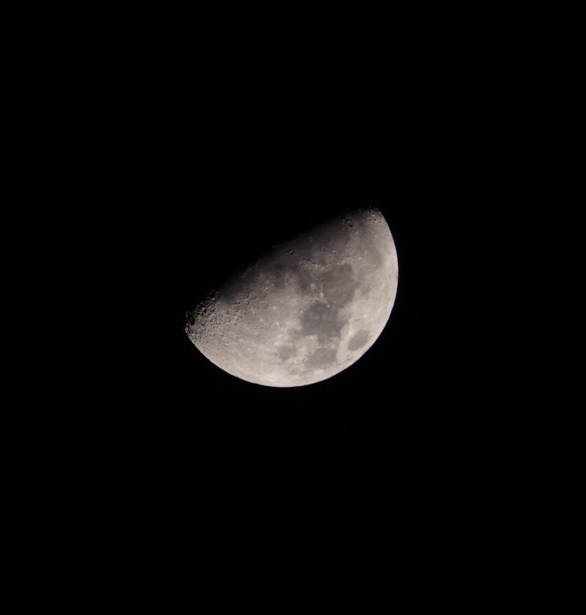 Olympus PEN-F sample photo. January moon photography