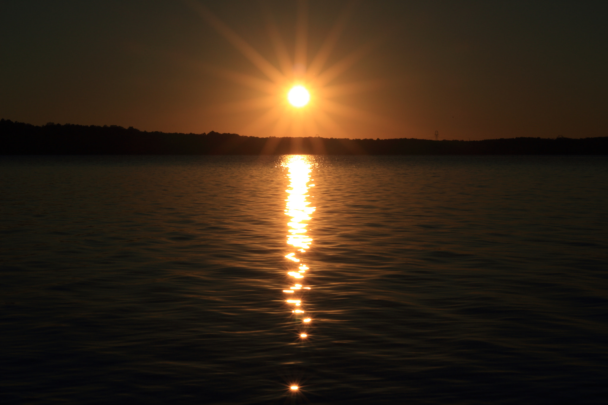 Canon EOS 100D (EOS Rebel SL1 / EOS Kiss X7) sample photo. Sunset at falls lake, raleigh, nc photography