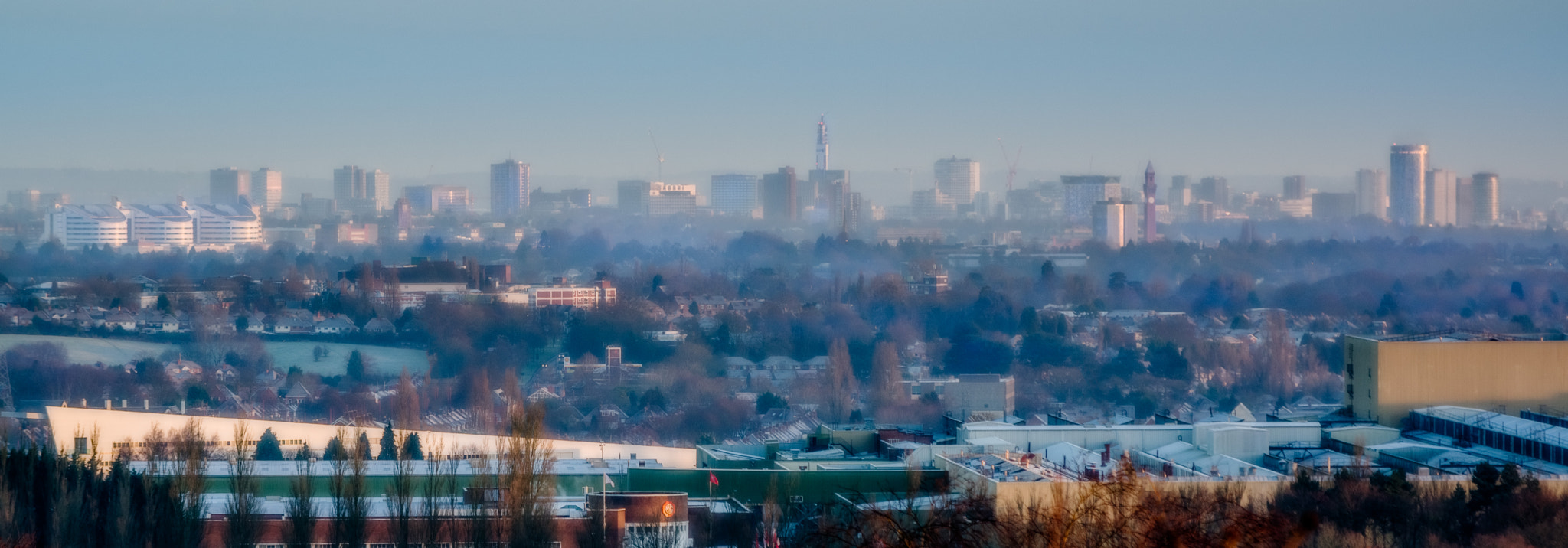 Pentax K-3 II sample photo. Skyline of britain's 2nd city, birmingham at sunrise photography