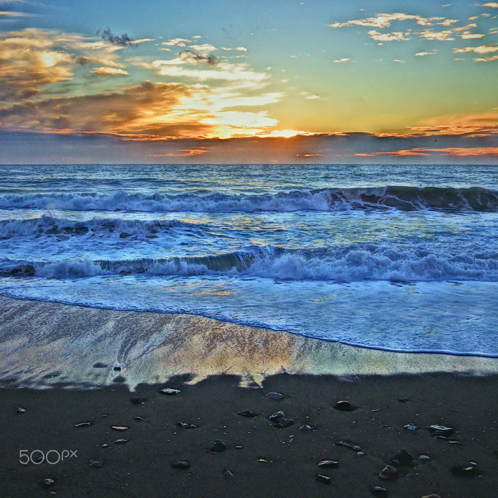 Pentax X-5 sample photo. Blue waves photography