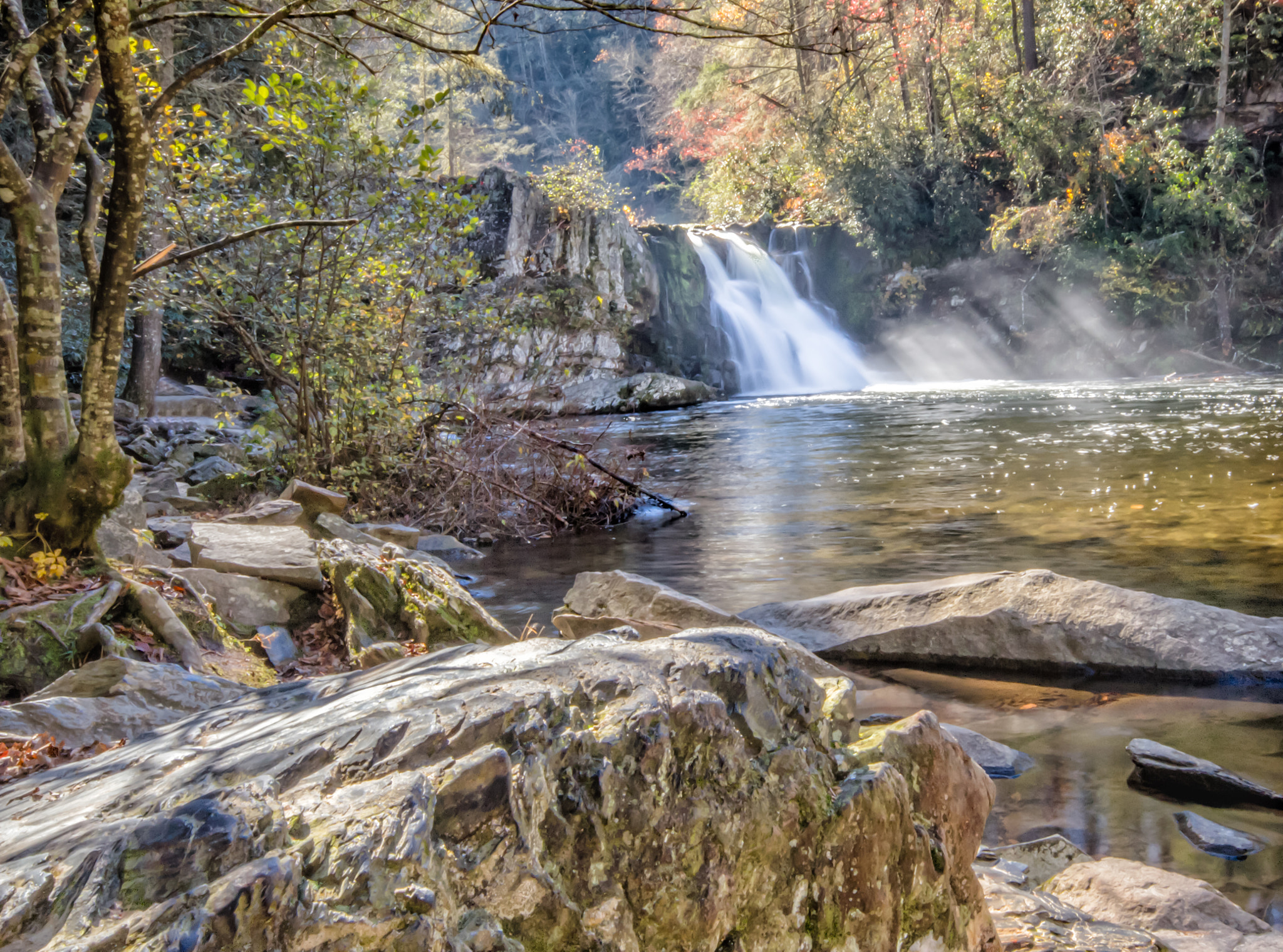 Sigma 10-20mm F4-5.6 EX DC HSM sample photo. Abrams falls waterfall in the great smoky mountian national park photography