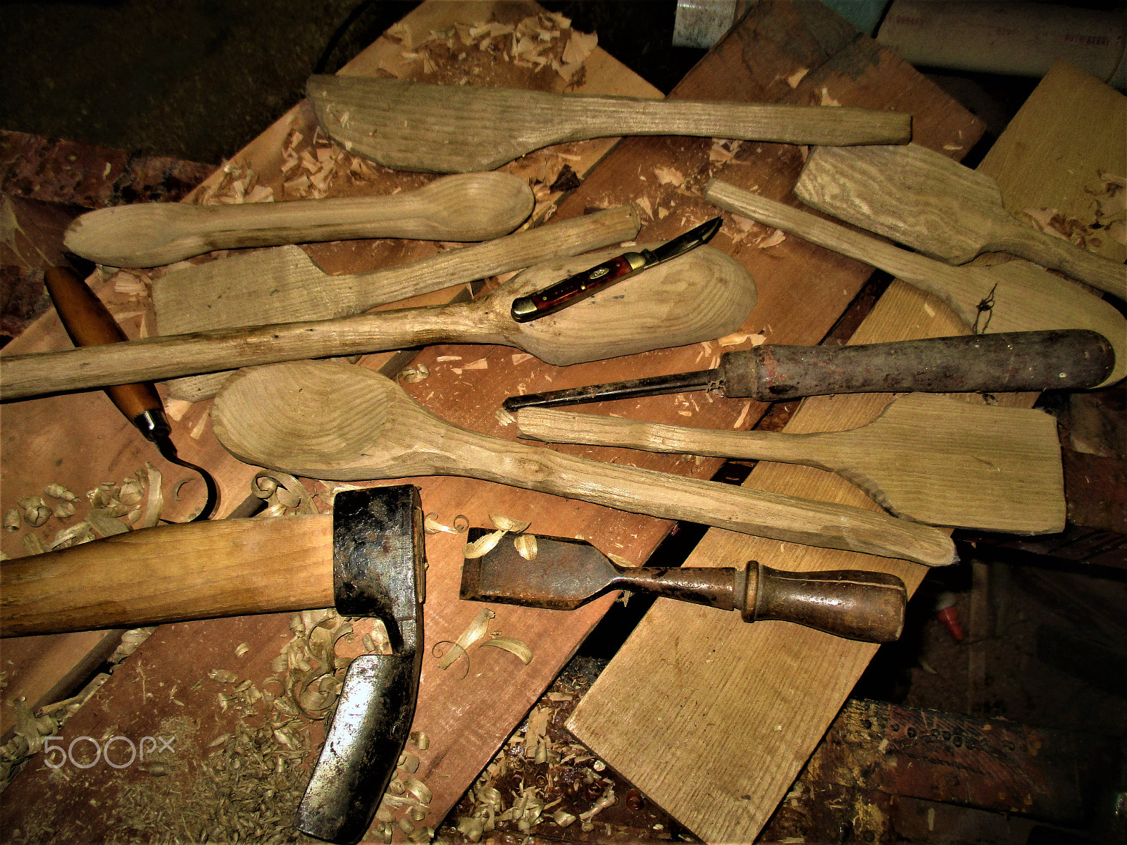 Canon PowerShot ELPH 160 (IXUS 160 / IXY 150) sample photo. Tools and wooden spoons photography