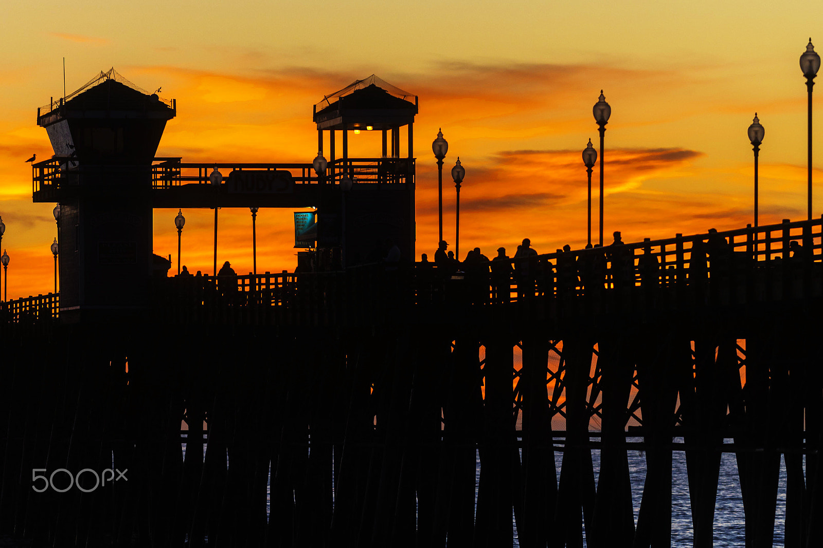 Nikon D500 sample photo. Sunset at the oceanside pier - january 6, 2017 photography