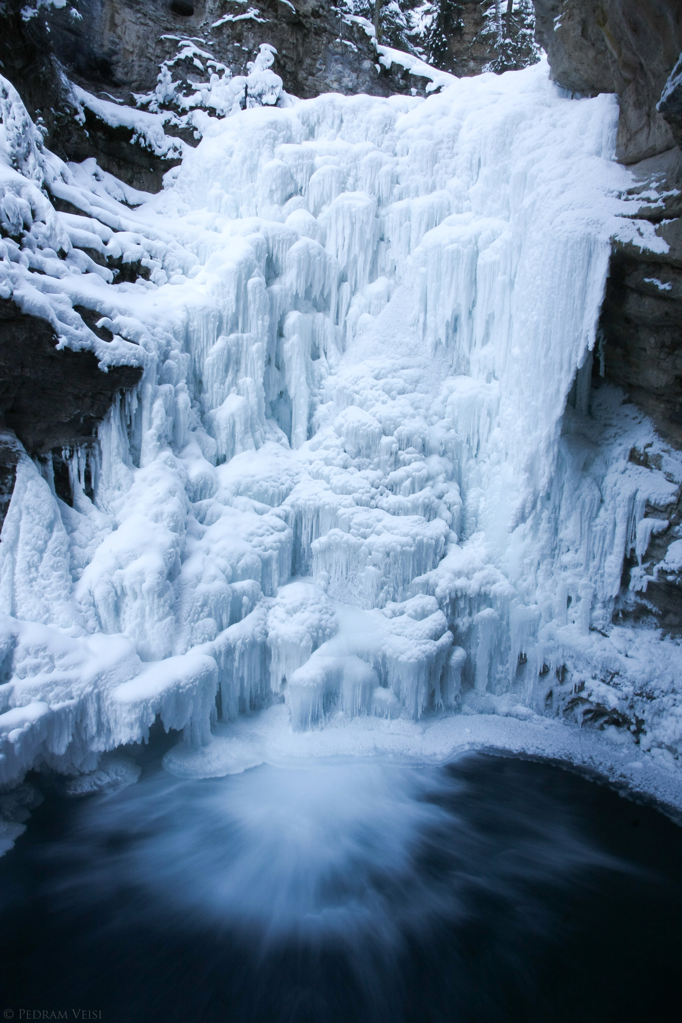 Canon EOS 40D sample photo. Lower falls in johnston canyon - alberta - canada photography