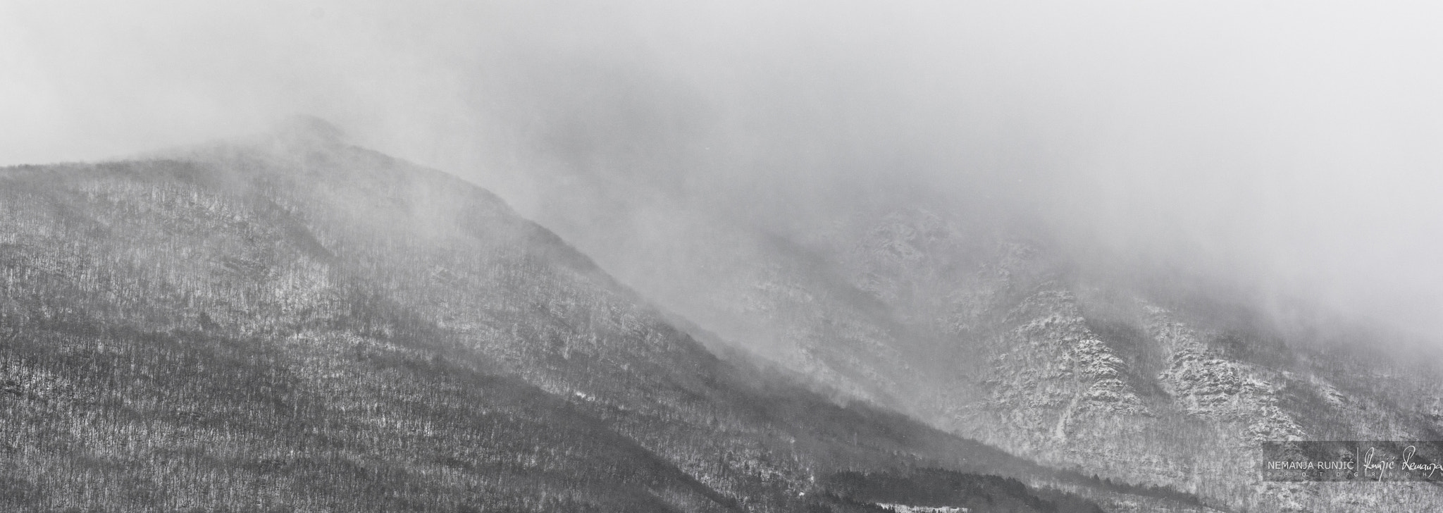 Sigma 70-200mm F2.8 EX DG Macro HSM II sample photo. Fog over mountain peak photography