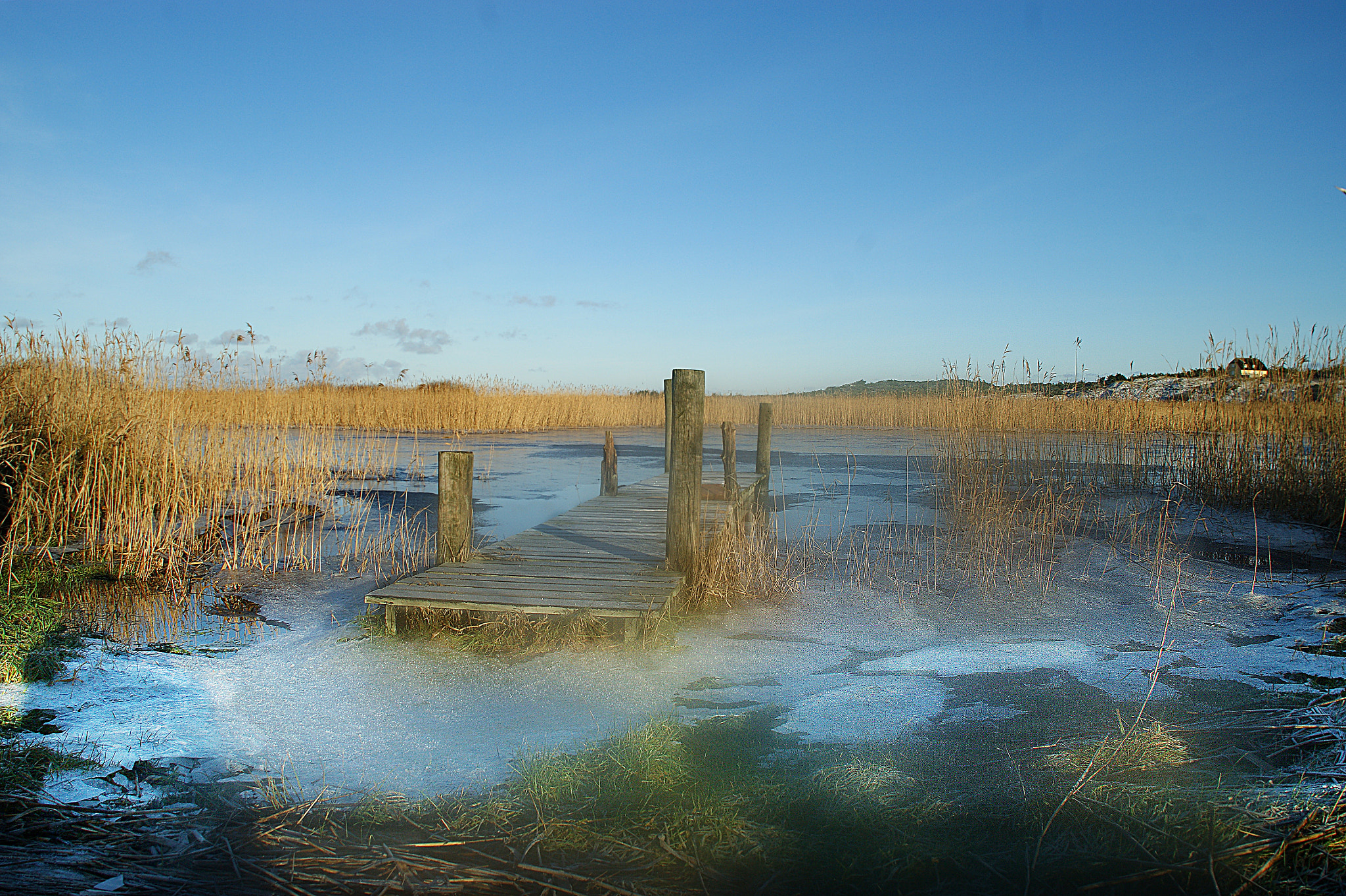 Sony Alpha DSLR-A290 sample photo. Winter at the fjord photography