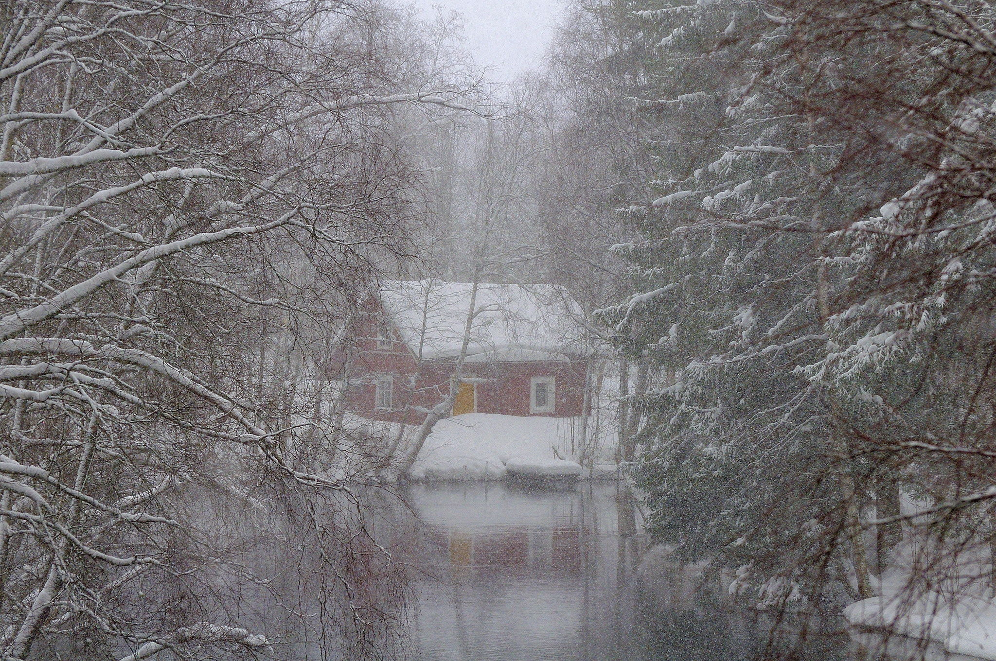 Nikon D5000 sample photo. Heavy snowfall photography