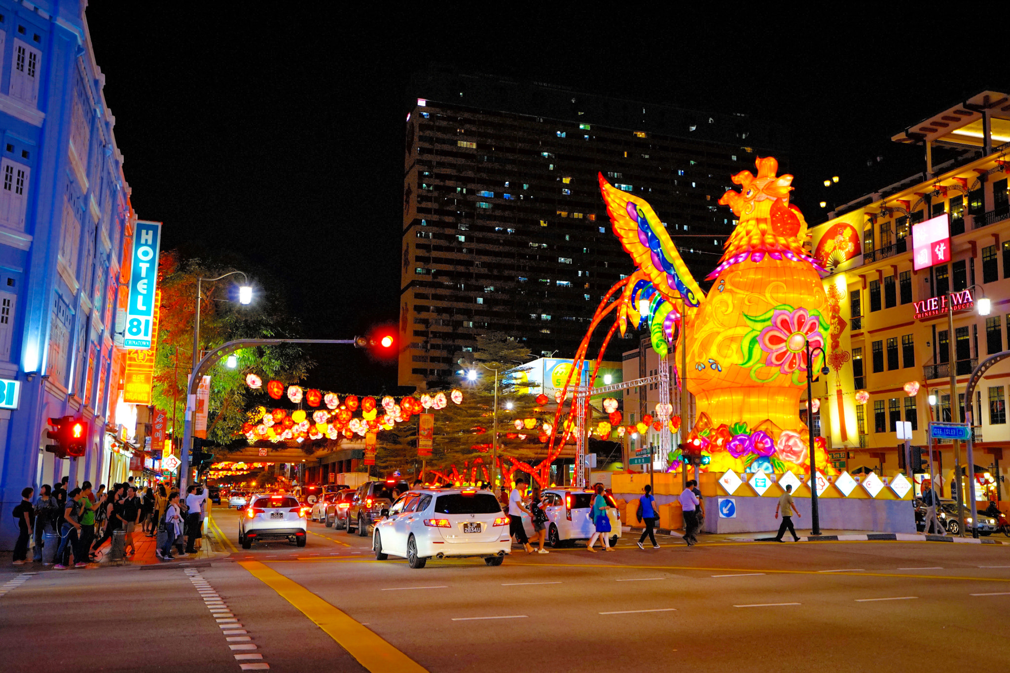 Sony a7 II + Sony Vario-Tessar T* FE 16-35mm F4 ZA OSS sample photo. Chinese new year 2017 lights and deco at chinatown photography