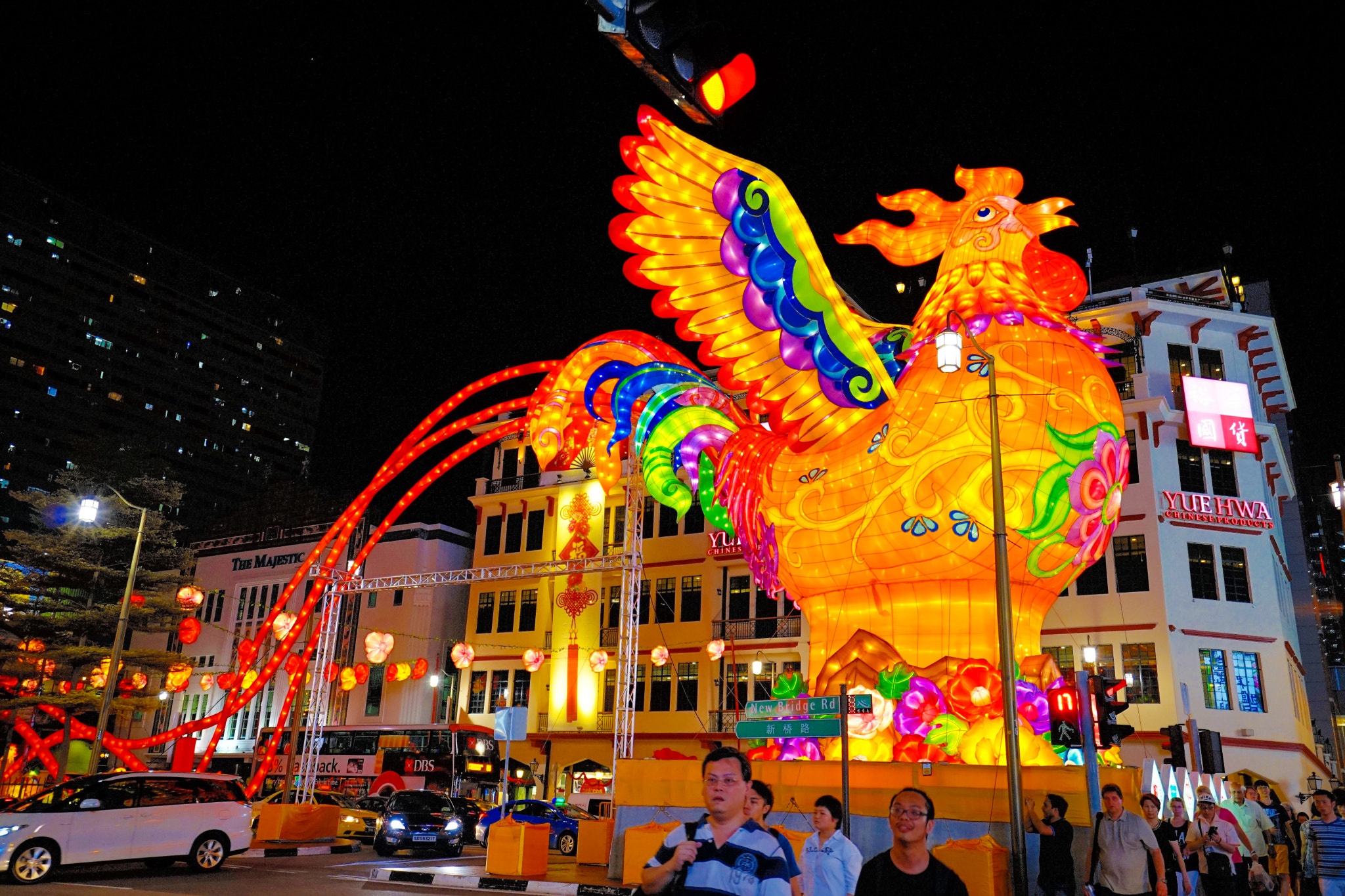 Sony a7 II sample photo. Chinese new year 2017 lights and deco at chinatown photography