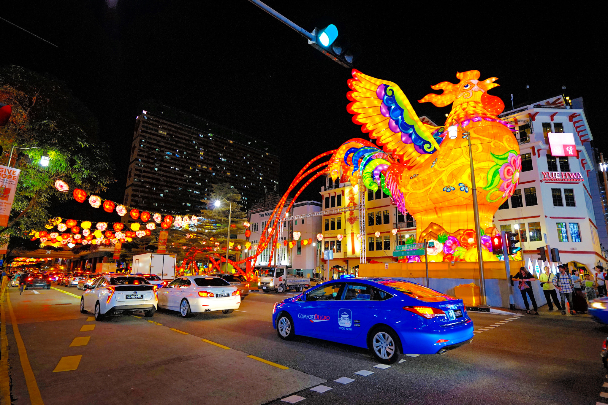 Sony a7 II + Sony Vario-Tessar T* FE 16-35mm F4 ZA OSS sample photo. Chinese new year 2017 lights and deco at chinatown photography
