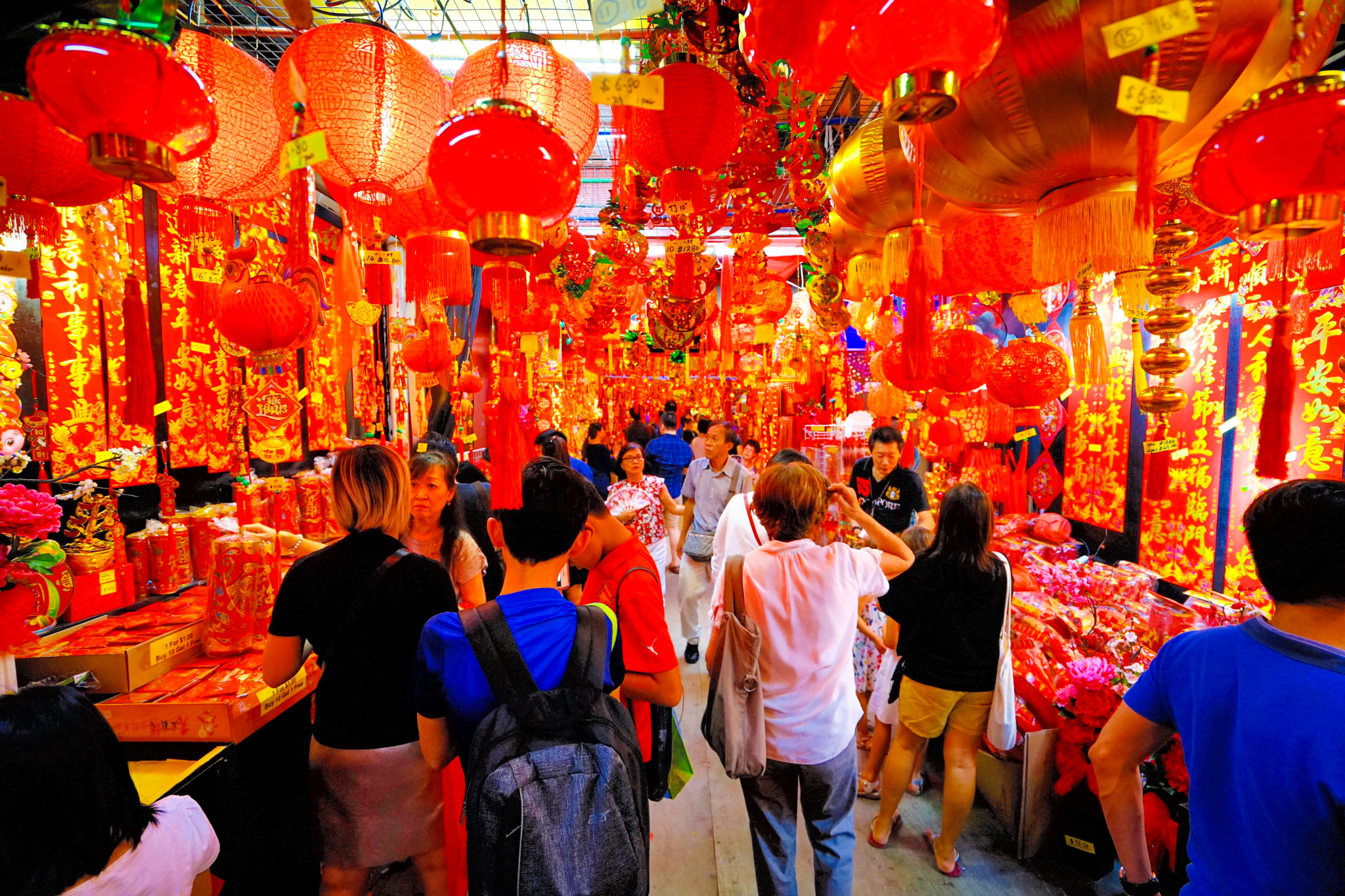 Sony a7 II sample photo. Chinese new year 2017 lights and deco at chinatown photography