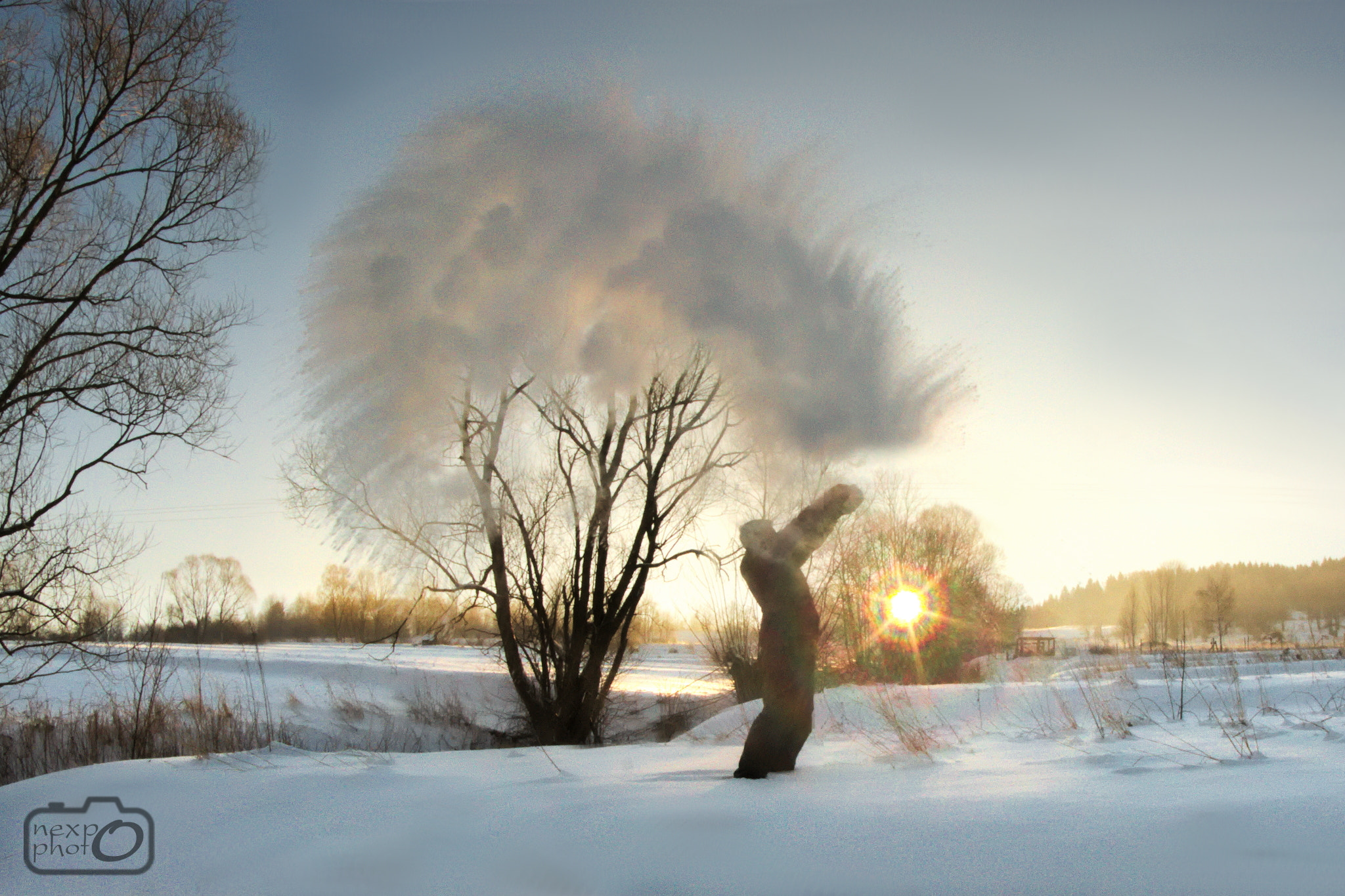 Manual Lens No CPU sample photo. -20 and hot water photography
