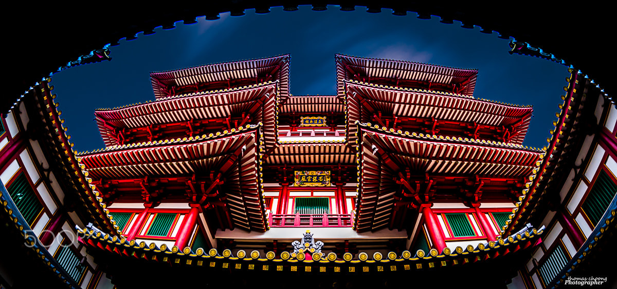 Samsung NX 10mm F3.5 Fisheye sample photo. Temple architecture photography