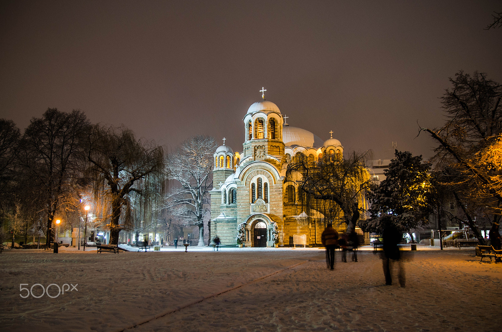 Nikon D5100 sample photo. Sofia night - church st. sedmochislenici photography