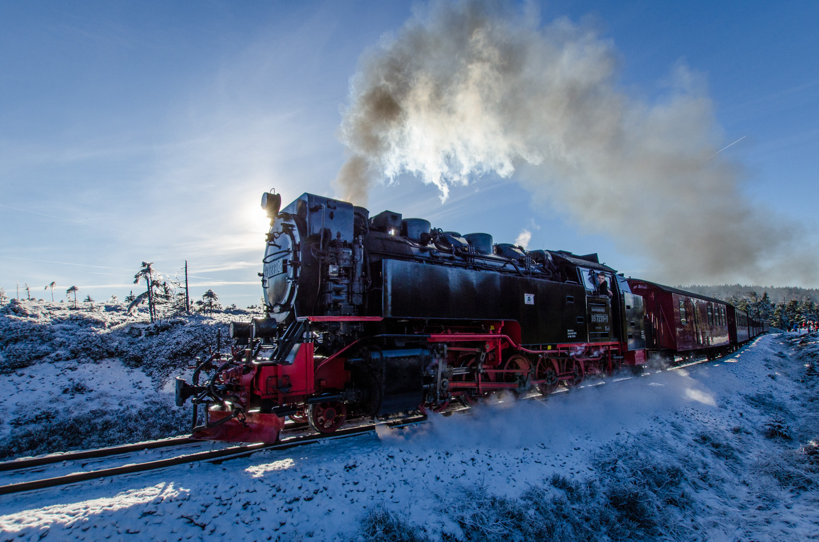 Nikon D5100 + Sigma 10-20mm F3.5 EX DC HSM sample photo. Train in the snow photography