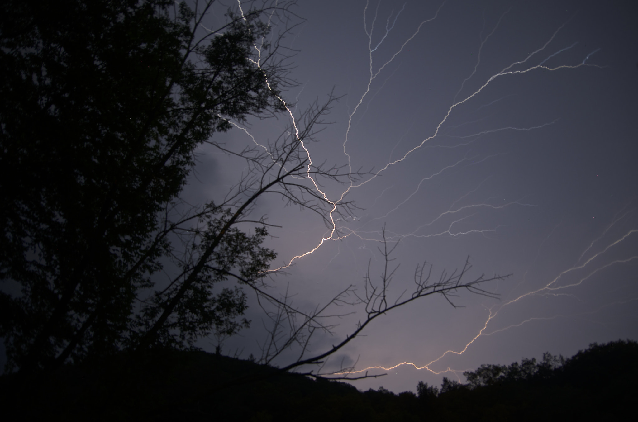 Pentax K-50 sample photo. Lightning stroke photography