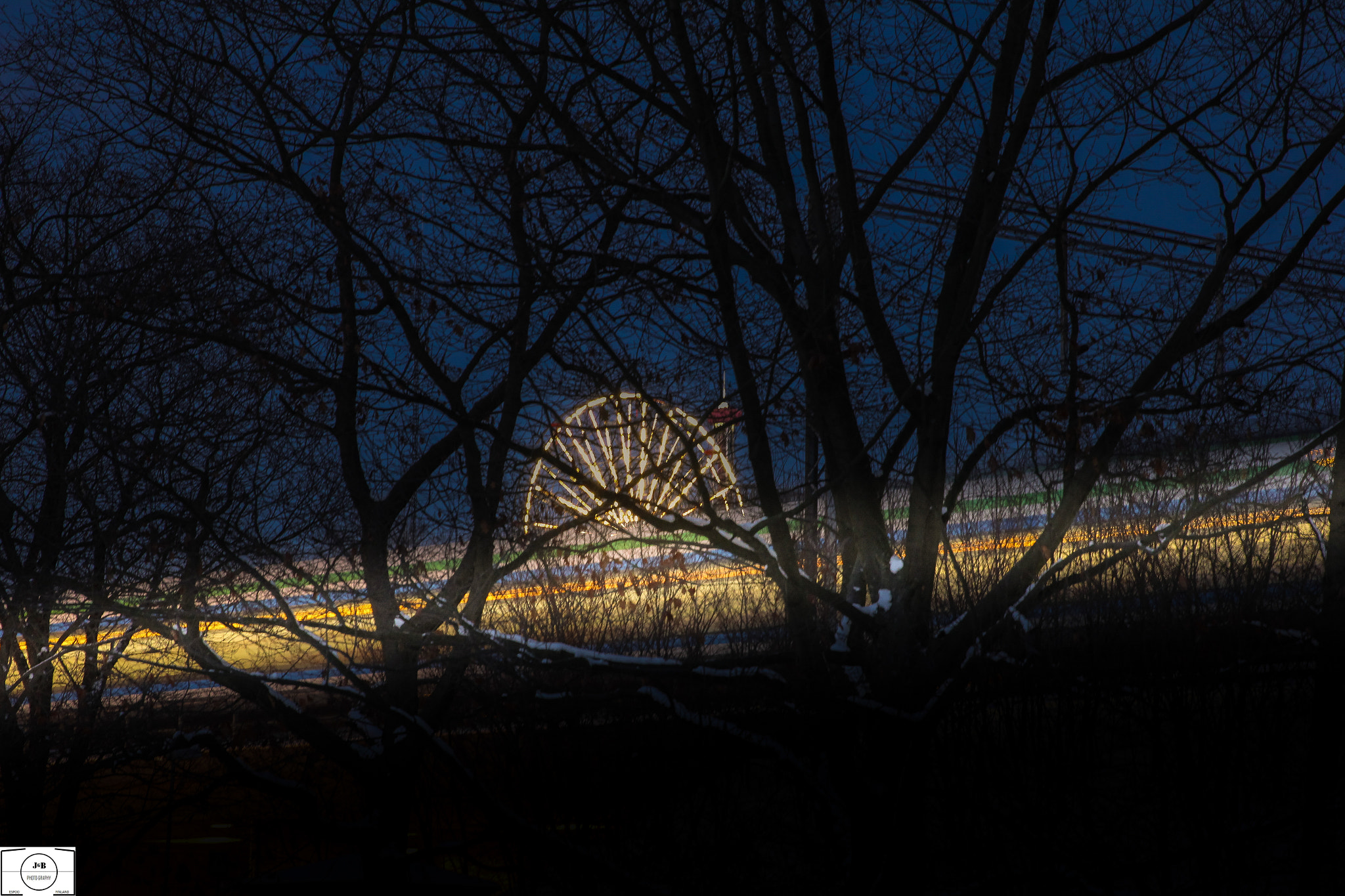 Canon EOS 60D + Canon EF 24-70mm F2.8L II USM sample photo. Ferris wheel with train pasisng by photography