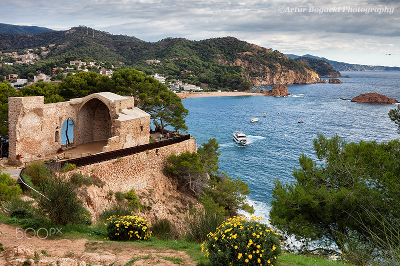 Canon EOS 5D Mark II sample photo. Costa brava coastline in tossa de mar photography