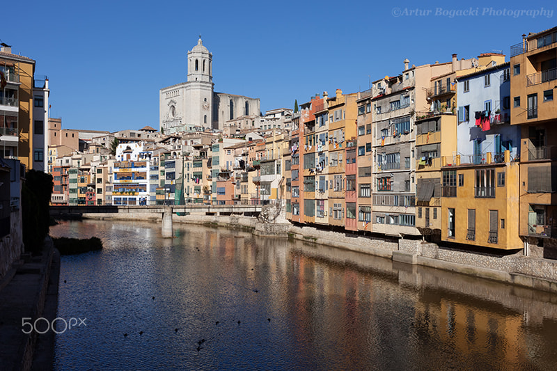 Canon EOS 5D Mark II sample photo. City of girona old quarter photography