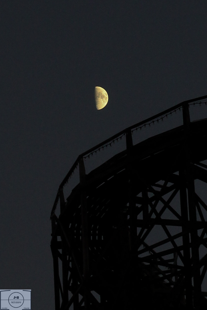 Canon EOS 60D sample photo. Roller coaster in dark winter afternoon photography