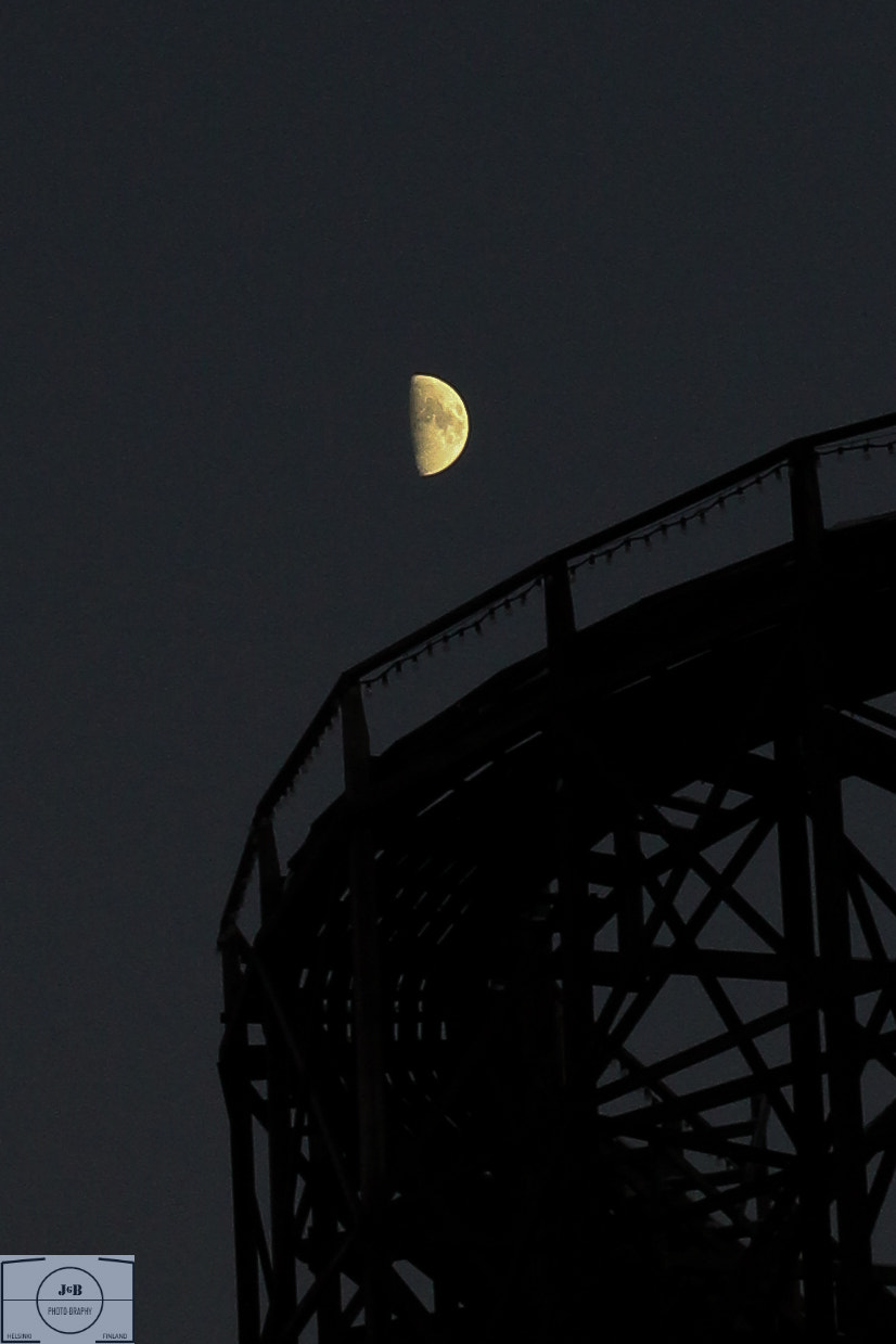 Canon EF 24-70mm F2.8L II USM sample photo. Roller coaster in dark winter afternoon photography